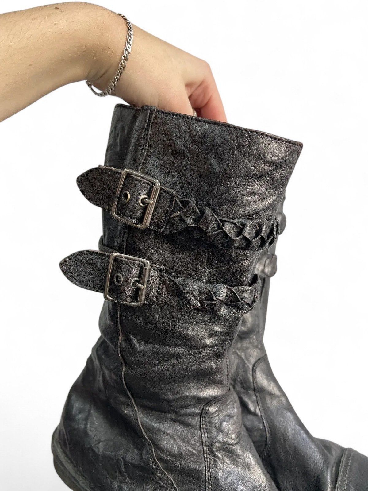 Hedi Slimane Rare boxing 14th addiction style leather moto boots hype Size US 8 / EU 41 - 2 Thumbnail