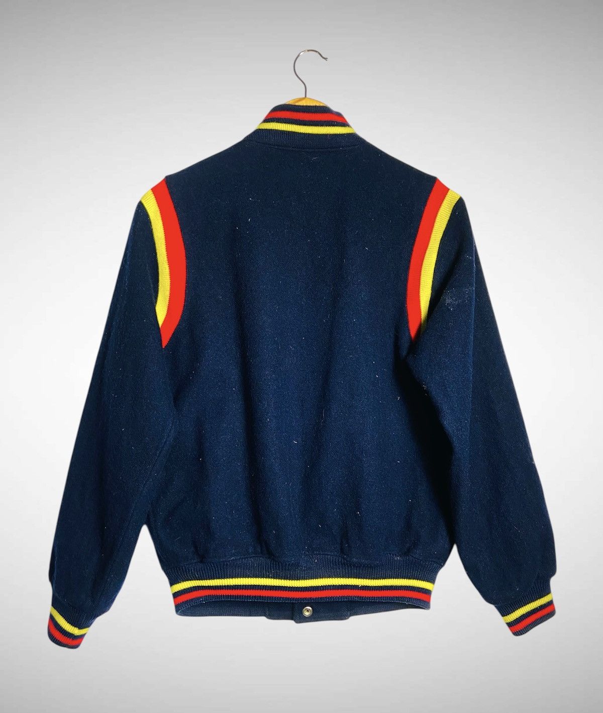 Vintage Vintage Key Station Wool Varsity Jacket Size US L / EU 52-54 / 3 - 2 Thumbnail