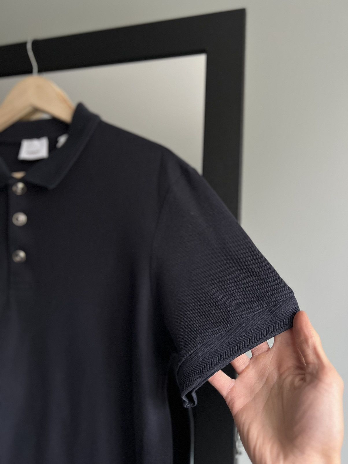 Burberry Burberry Luxury Navy Polo T-shirt Size US L / EU 52-54 / 3 - 6 Thumbnail