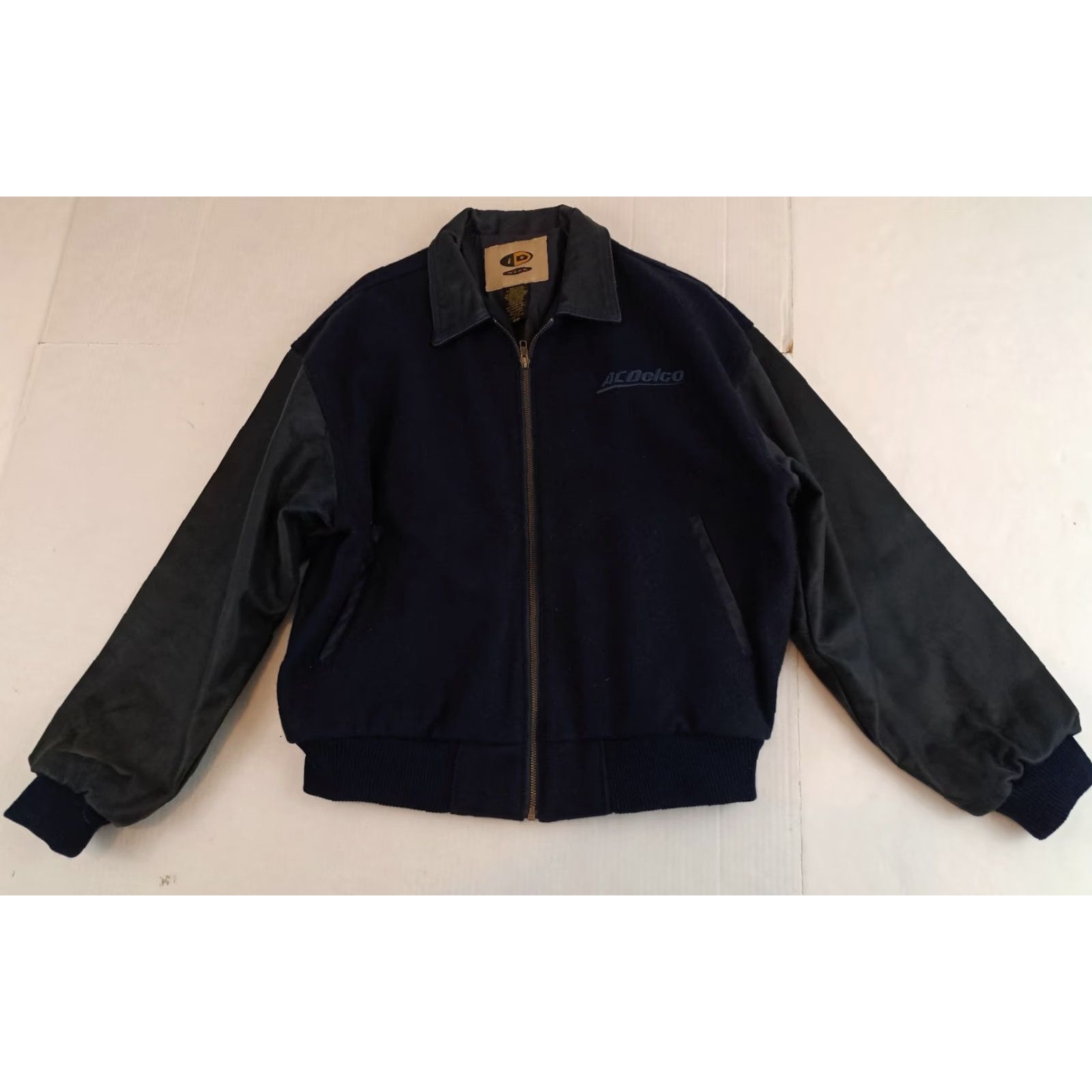 Vintage VINTAGE ID wear Jacket Varisty Bomber Racing Wool Blue Embroidered Logo Snap Button Mid-Length Unisex Adults M Size US M / EU 48-50 / 2 - 2 Thumbnail