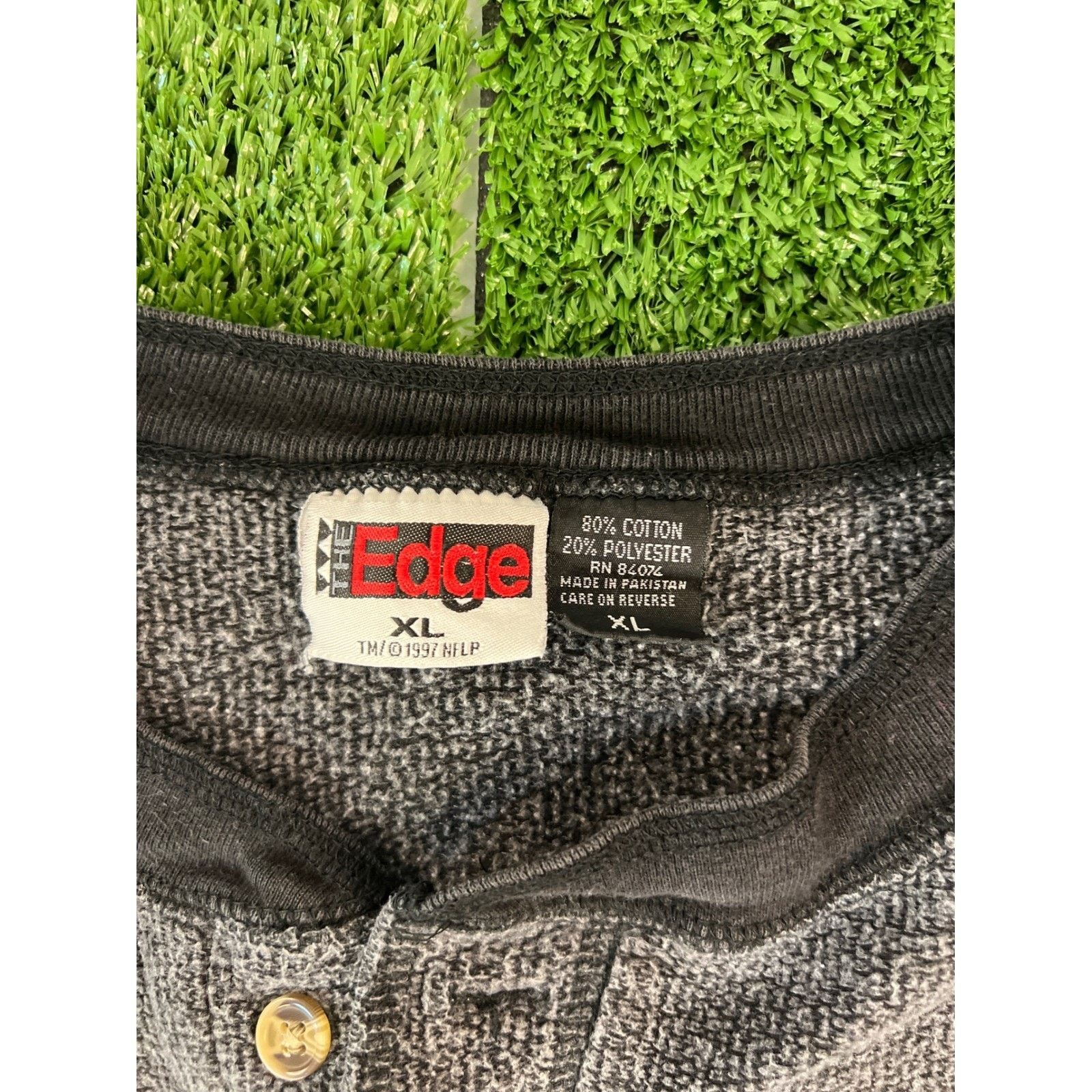 NFL × Vintage Pittsburgh Steelers The Edge Henley Shirt Mens Grey XL Size US XL / EU 56 / 4 - 4 Thumbnail