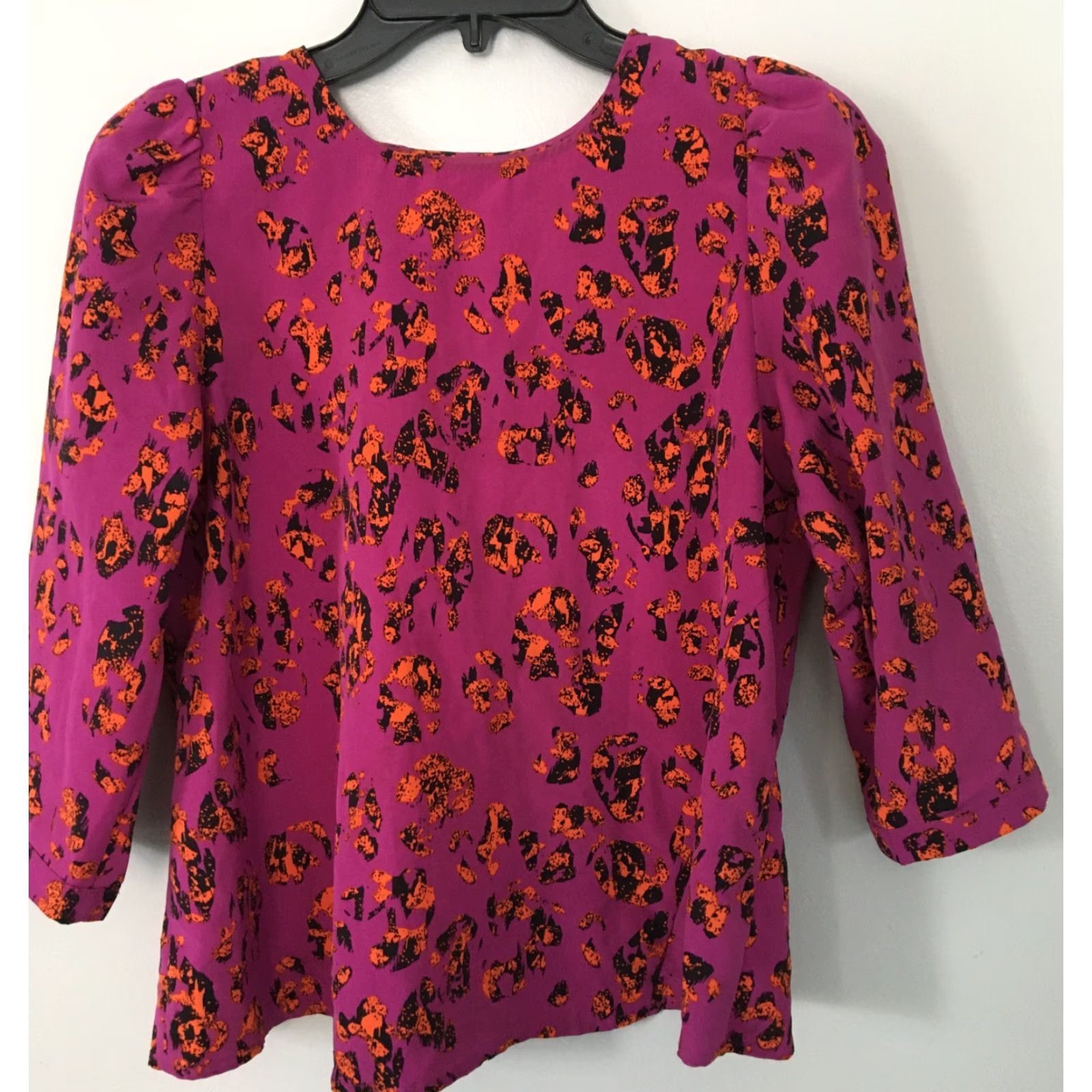 Dolce Vita Dolce Vita Blouse XS Multicolor Animal Print Open Back 3/4 Sleeve Womens Shirt Size XS Size XS / US 0-2 / IT 36-38 - 2 Thumbnail