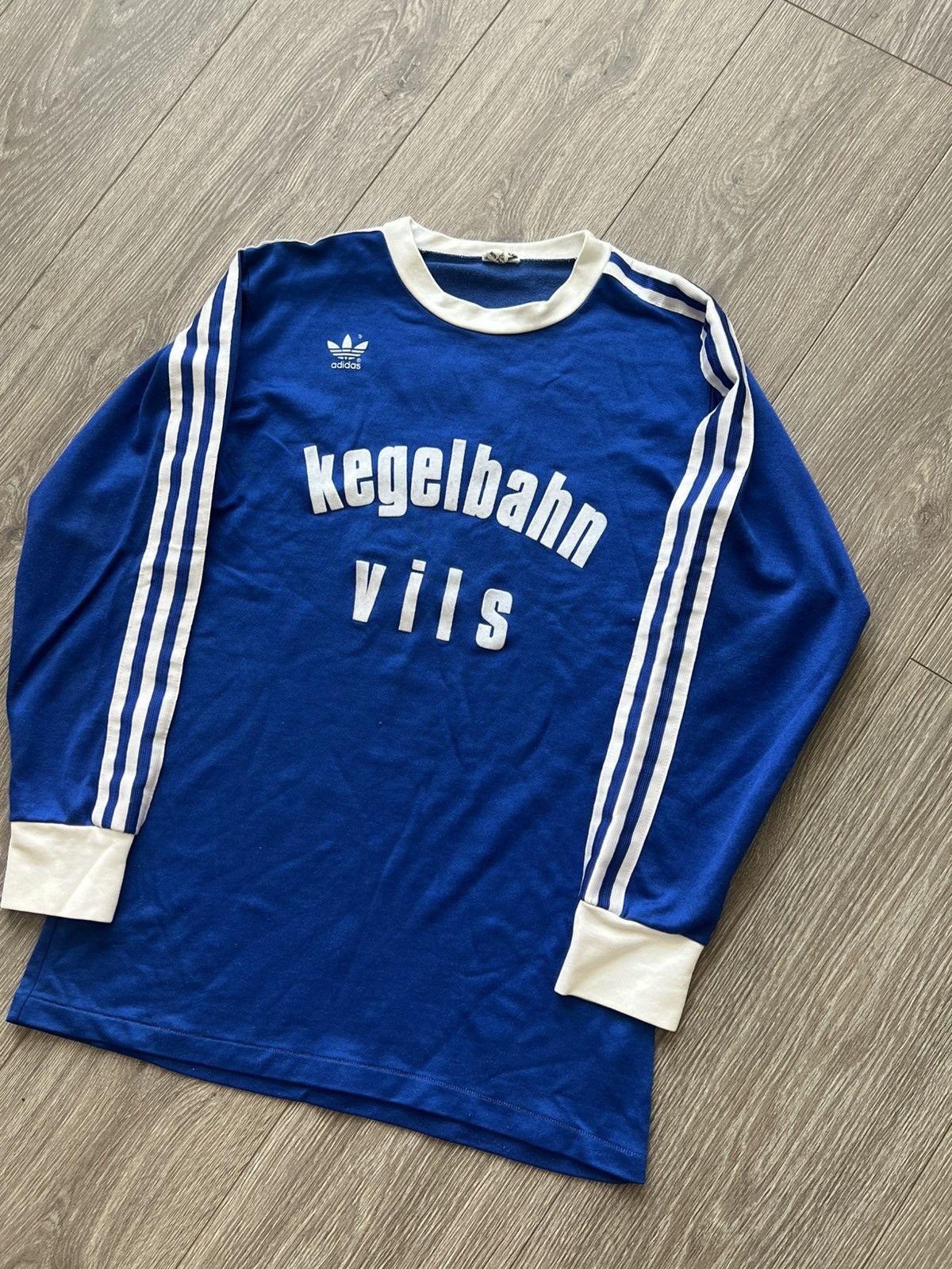 Adidas Vintage 80s Adidas Long Sleeve Jersey Made in West Germany Size US M / EU 48-50 / 2 - 3 Thumbnail