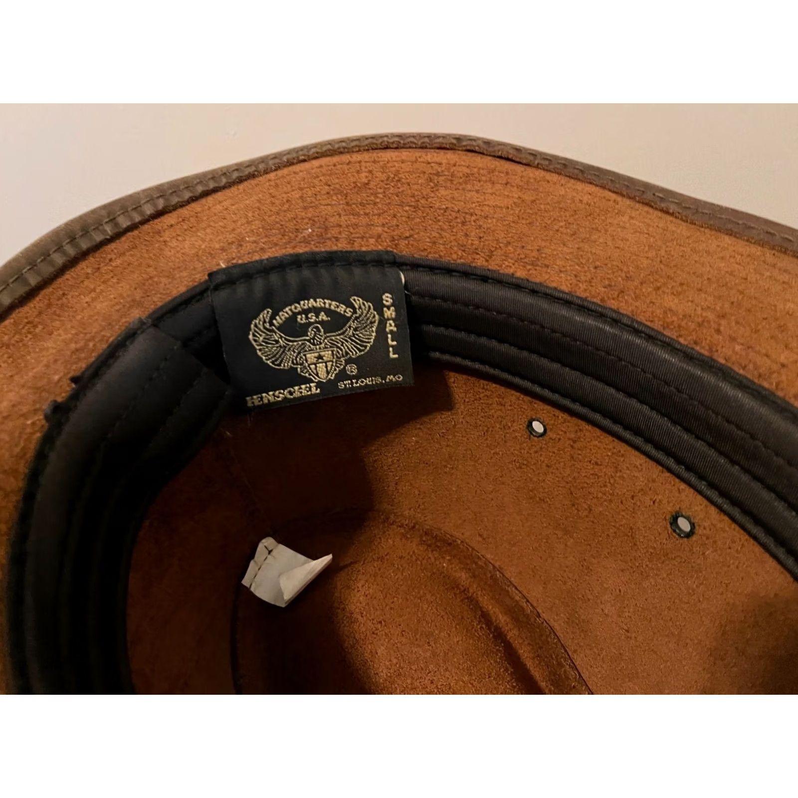 Vintage VINTAGE Henschel Hat Cowboy Leather Outback Hat Adult S Brown USA Size ONE SIZE - 6 Thumbnail