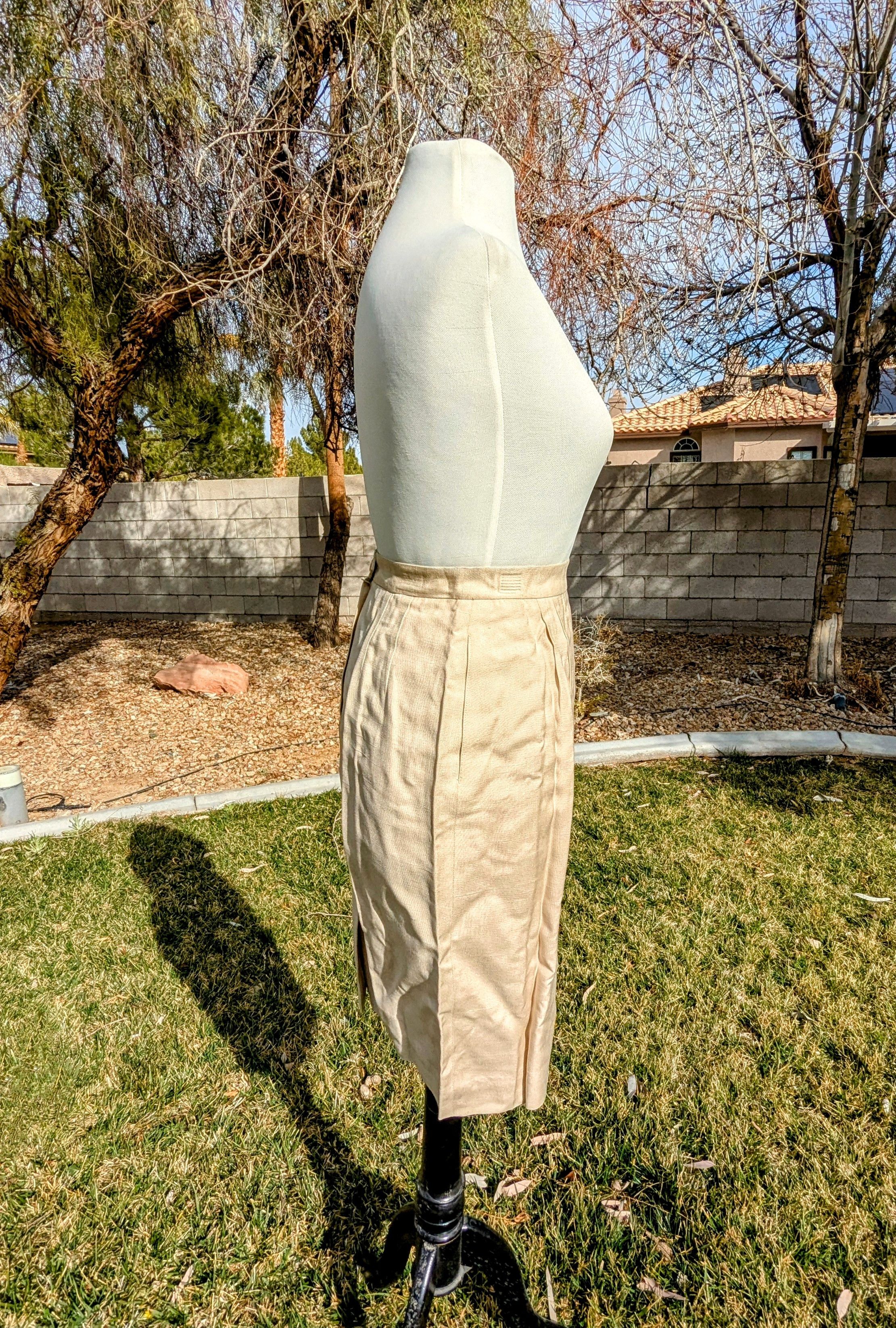 Vintage Vintage Giraffe Co Pleated A-line Maxi Hip Pockets Skirt Size 25" / US 0 / IT 36 - 3 Thumbnail