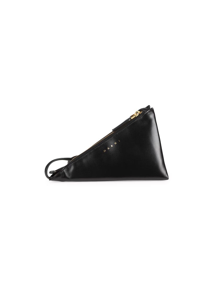 Marni o1f1d3z0525 Size: OS / Prisma Leather Triangle Bag in Black Size ONE SIZE - 1 Thumbnail