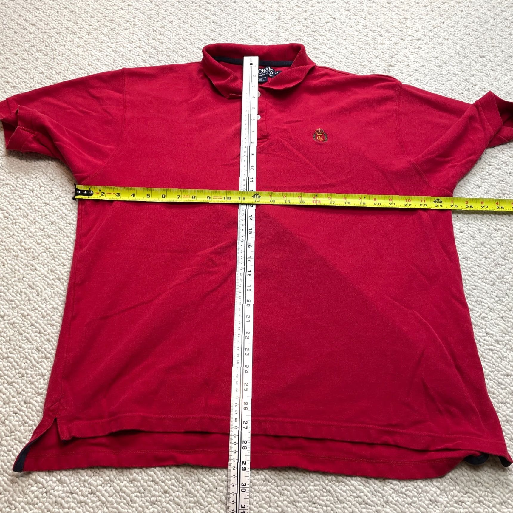 Chaps Chaps Ralph Lauren Polo Shirt Mens XXL Red White Short Sleeve Logo Rugby Golf Shirt Size US XXL / EU 58 / 5 - 6 Thumbnail