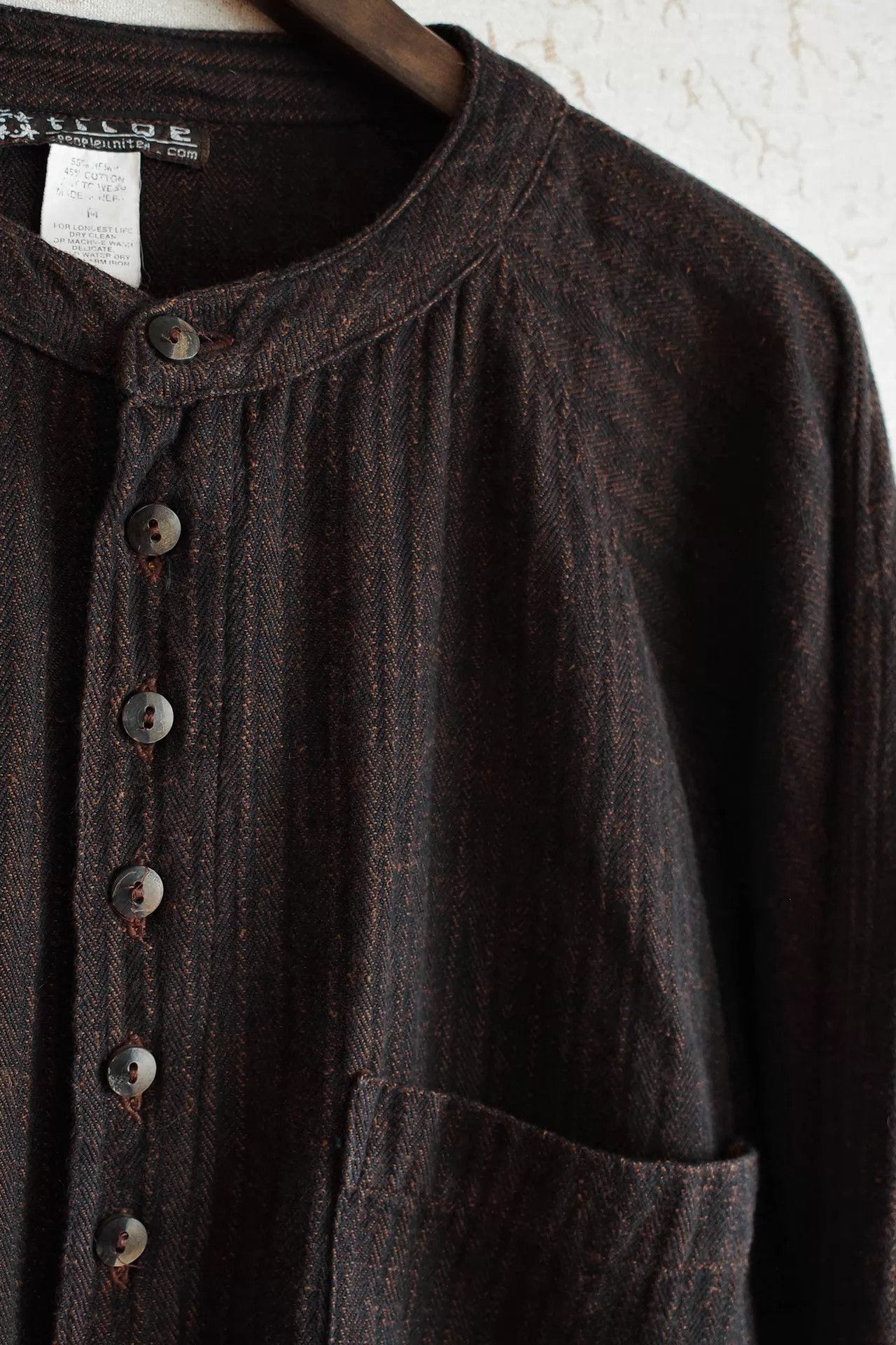 Other Black Rust Vintage 90s Euro Linen-Cotton Button Shirt 9/10 Size US M / EU 48-50 / 2 - 4 Thumbnail