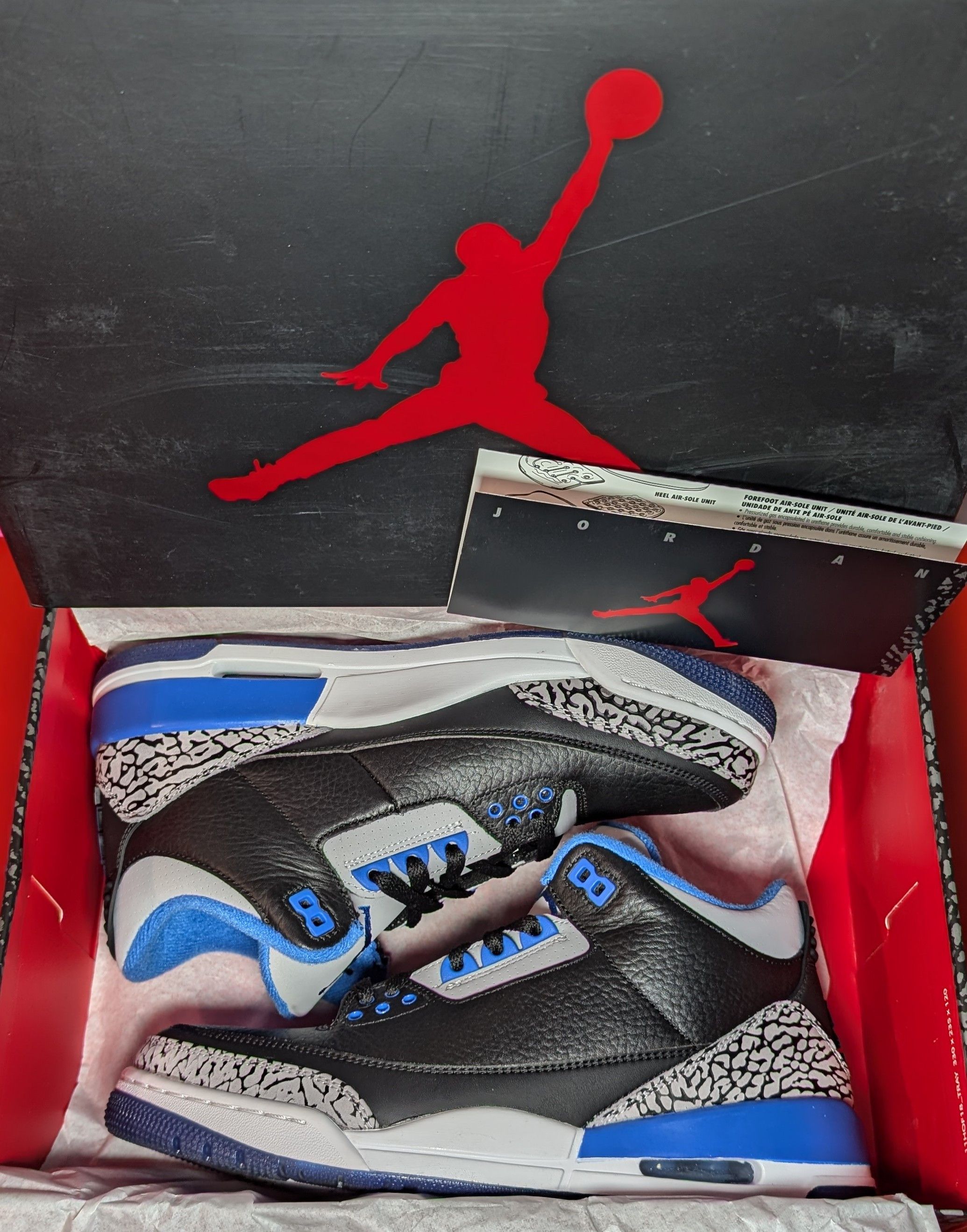 Jordan Brand Size 8.5 - Air Jordan 3 Retro Sport Blue Size US 8.5 / EU 41-42 - 8 Thumbnail