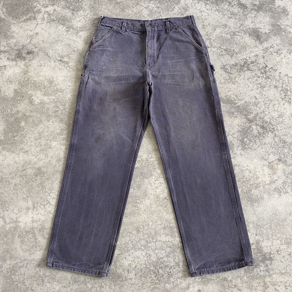 Carhartt Vintage Carhartt Faded Petrol Blue Carpenter Workwear Pants Size US 34 / EU 50 - 1 Thumbnail