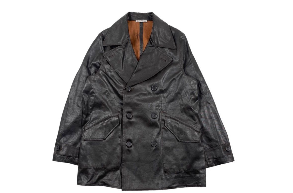 Our Legacy Our Legacy size46 Oil and wax double row collar jacket Size US S / EU 44-46 / 1 - 1 Thumbnail