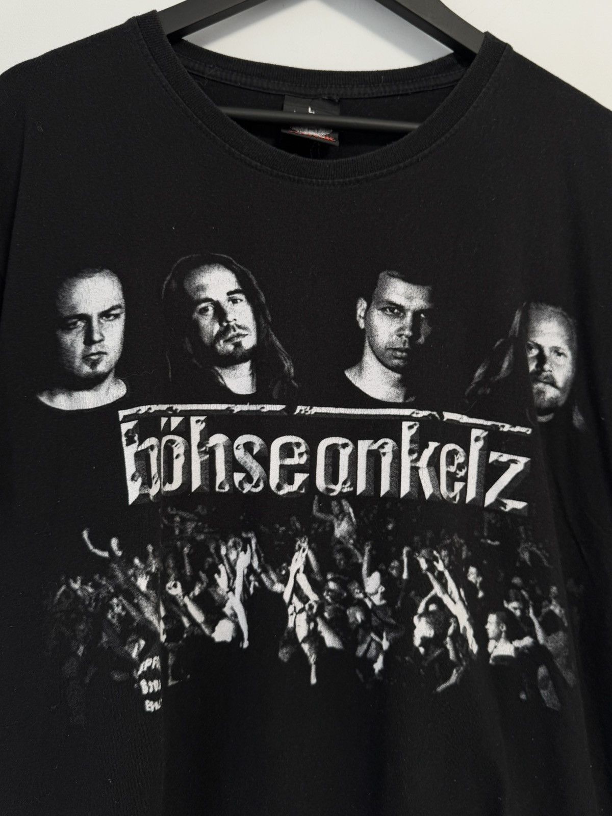 Designer × Japanese Brand × Vintage Vintage Bohse Onkelz Rock Band T-Shirt Black Big Logo Size US L / EU 52-54 / 3 - 3 Thumbnail
