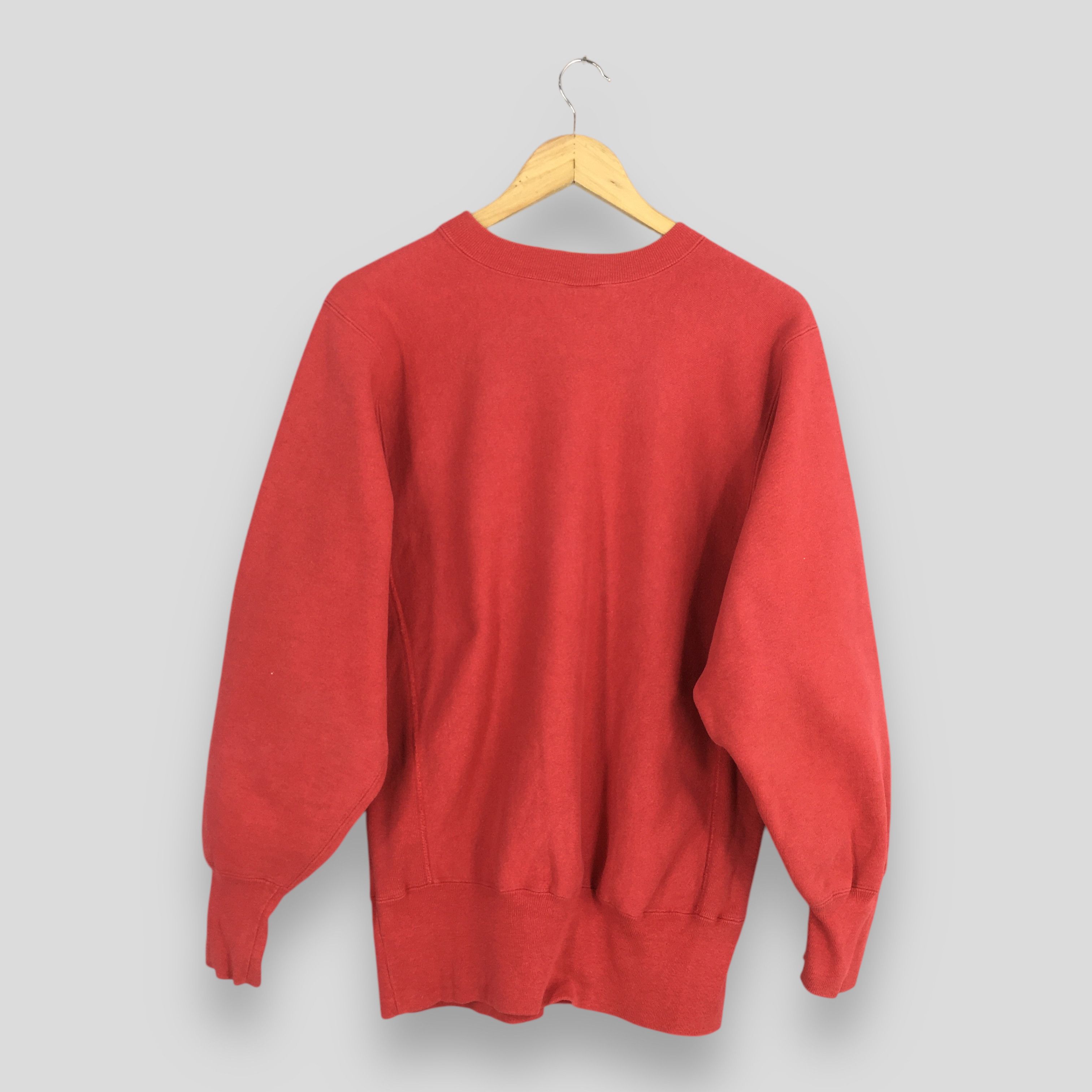 Champion × Vintage Vintage 1990s Champion Reverse Weave Red Sweatshirt Medium Size US M / EU 48-50 / 2 - 7 Thumbnail