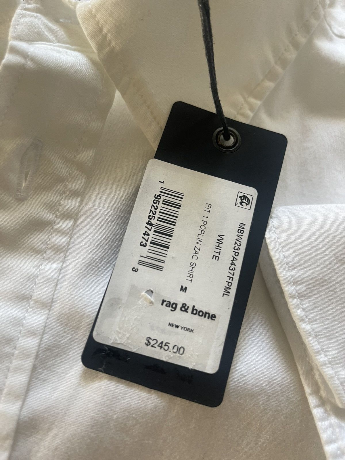Rag & Bone Rag and Bone mens M stretch white shirt Zac NWT $245 Size US M / EU 48-50 / 2 - 12 Thumbnail