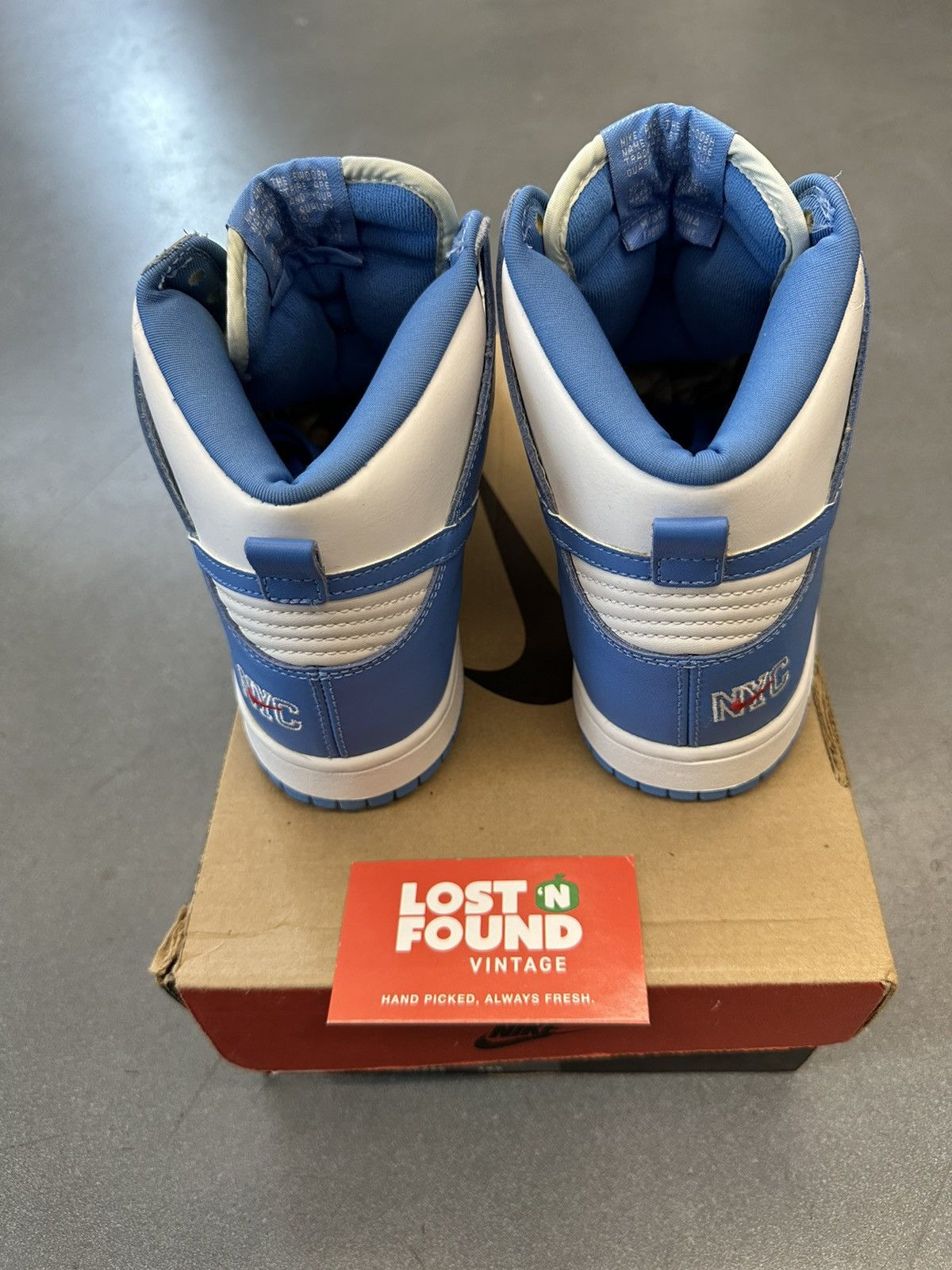 Nike 1999 Nike Dunk High Le NYC Carolina Blue Size US 8 / EU 41 - 9 Thumbnail
