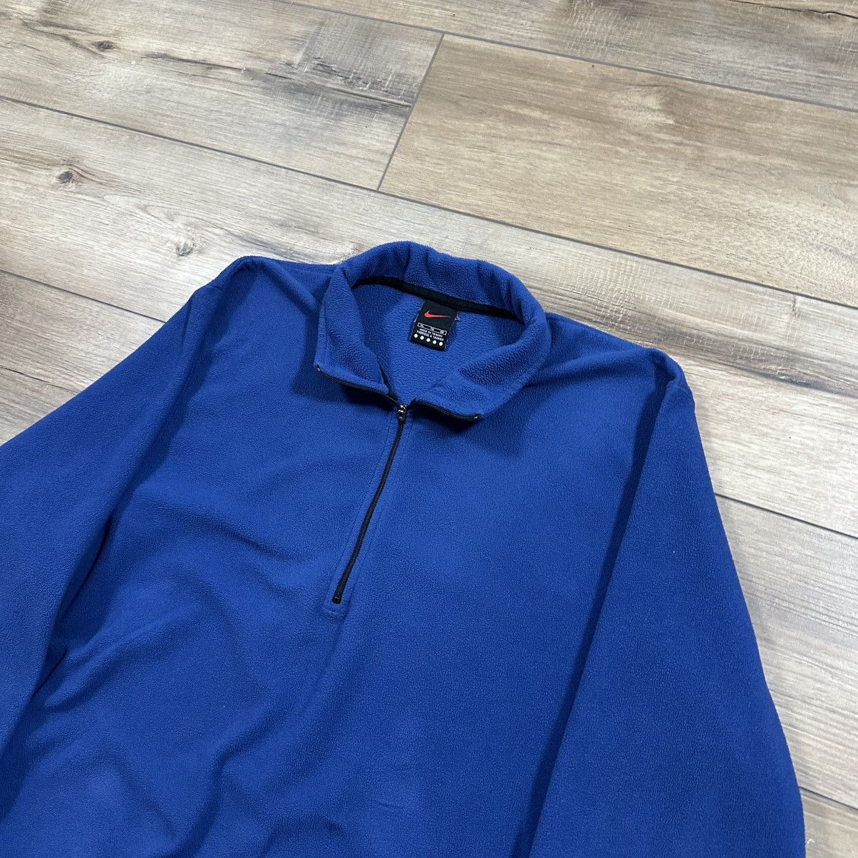 Nike Vintage 90s Nike Alpha Project Blue Fleece Quarter Zip Size US XL / EU 56 / 4 - 3 Thumbnail