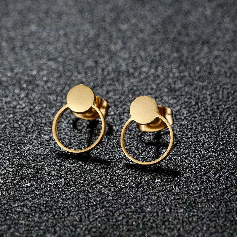 Jewelry Minimalist Geometric Mini Stud Earrings Charm Earring Gift Size ONE SIZE - 1 Thumbnail