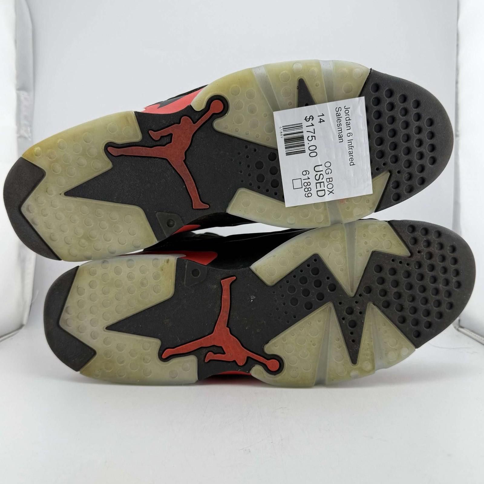 Nike Nike Air Jordan 6 Retro Black/Infrared US 14 Used OG Box Size US 14 / EU 47 - 6 Thumbnail