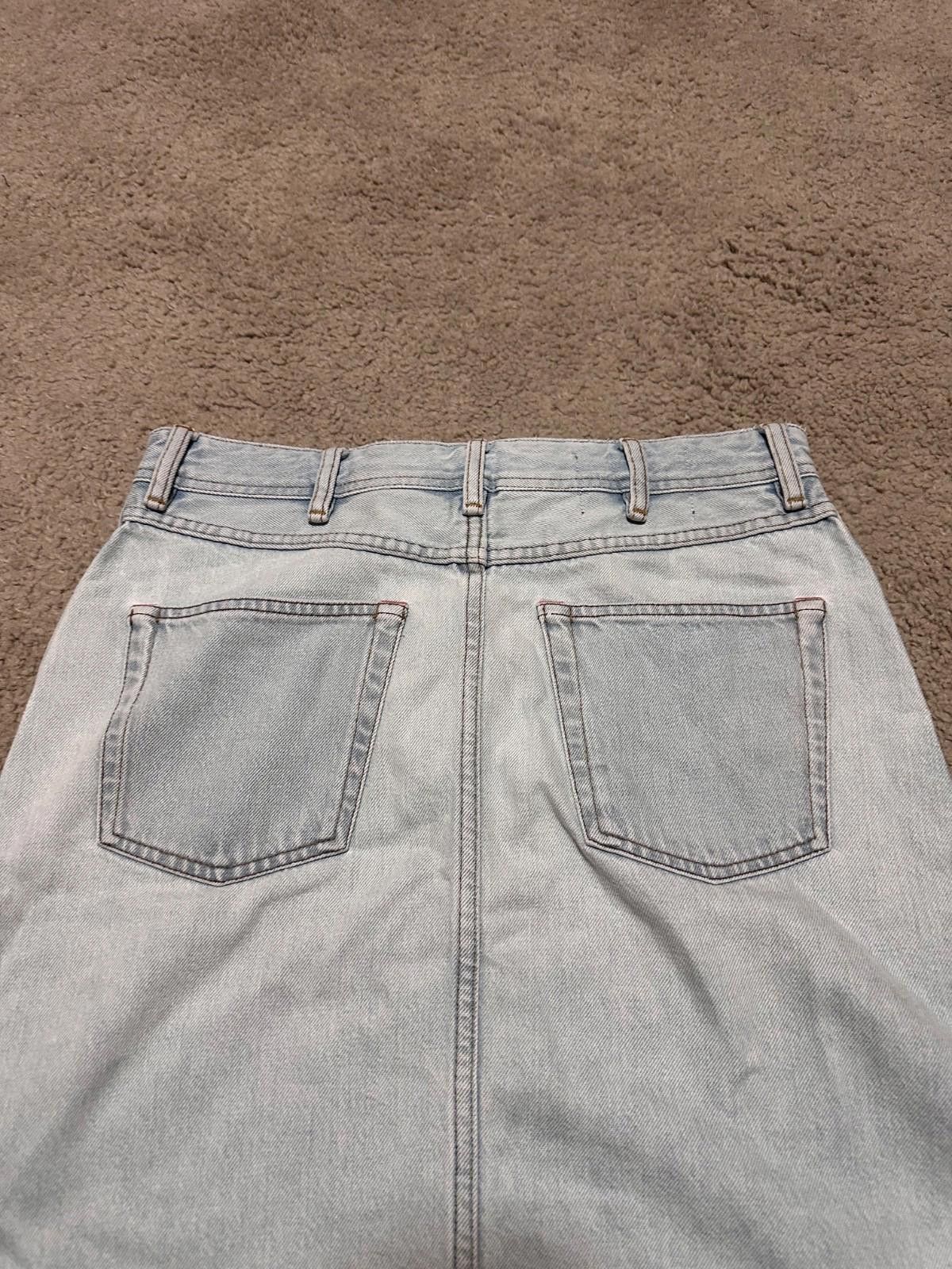 Acne Studios ACNE STUDIOS Women's Shadow Mid Blue Skirt Denim Size 27 Size 27" / US 4 / IT 40 - 6 Thumbnail