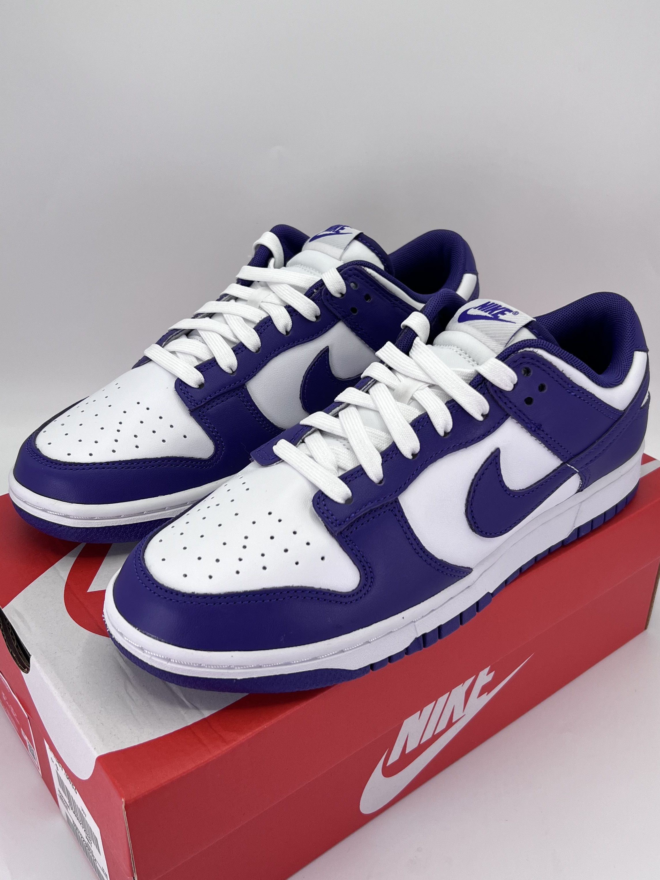 image of Nike Dunk Low Championship Court Purple Shoes, Men's (Size 9)