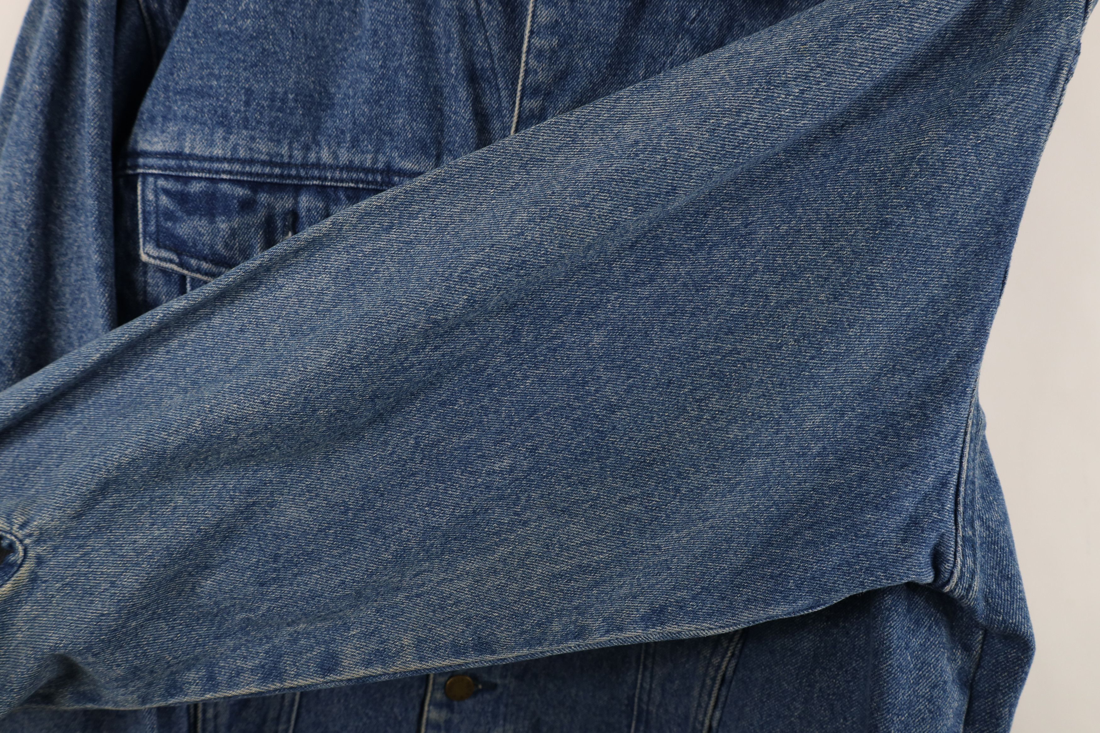 Vintage Vintage 90s Streetwear Blank Denim Jean Trucker Jacket Blue Size US M / EU 48-50 / 2 - 6 Thumbnail