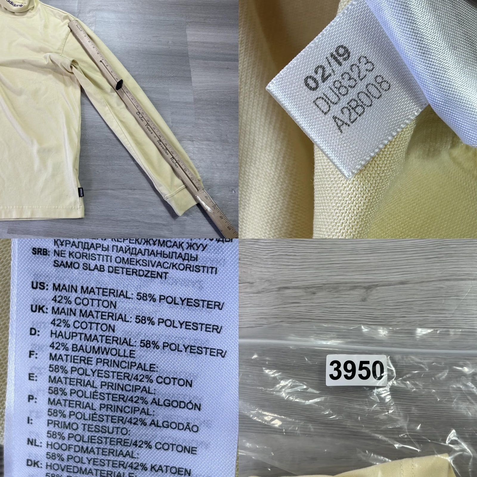 Adidas Adidas Skateboarding Shirt Mens Large White Long Sleeve Turtleneck Top DU8323 Size US L / EU 52-54 / 3 - 8 Thumbnail