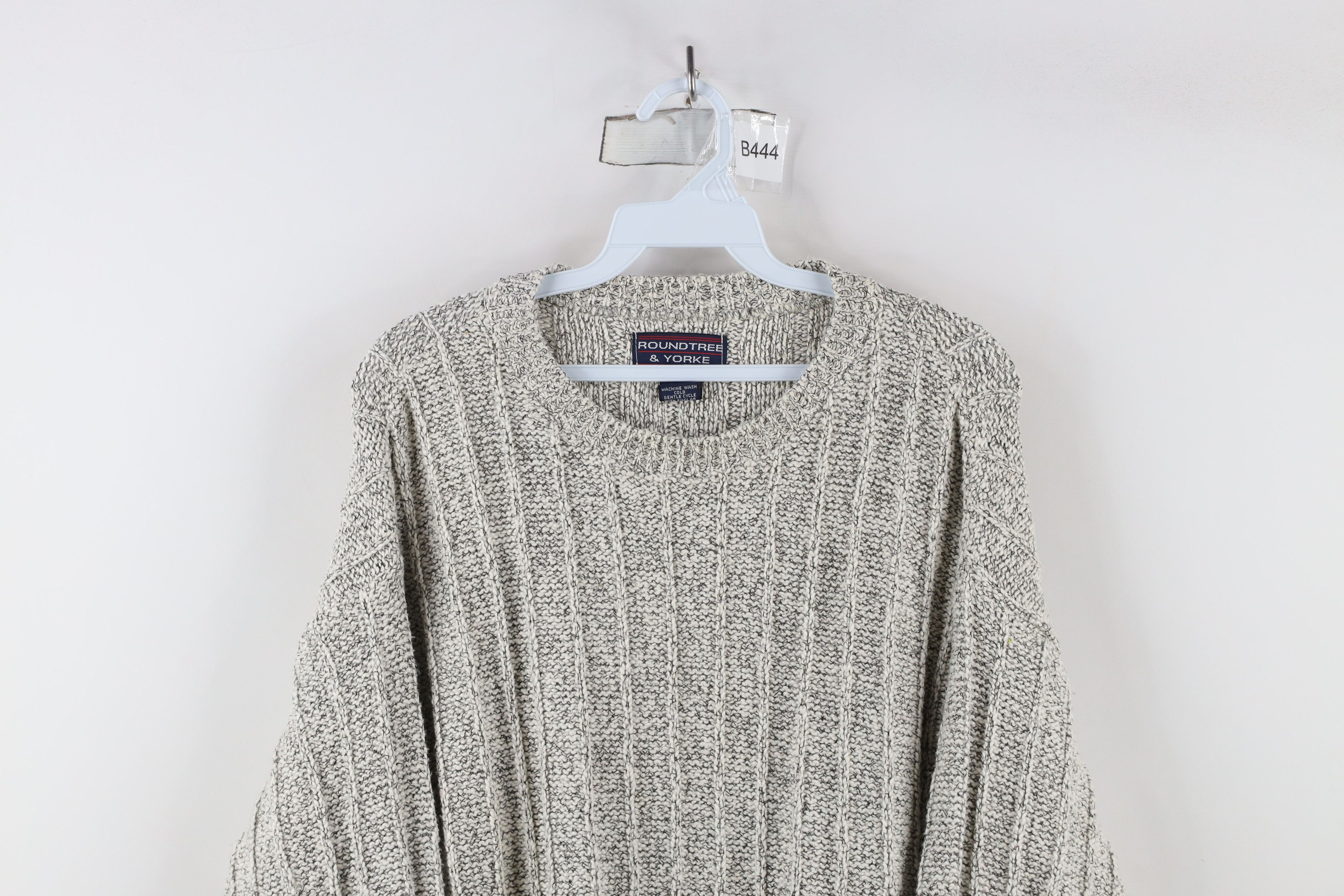 Vintage 90s Streetwear Ribbed Knit Crewneck Sweater USA