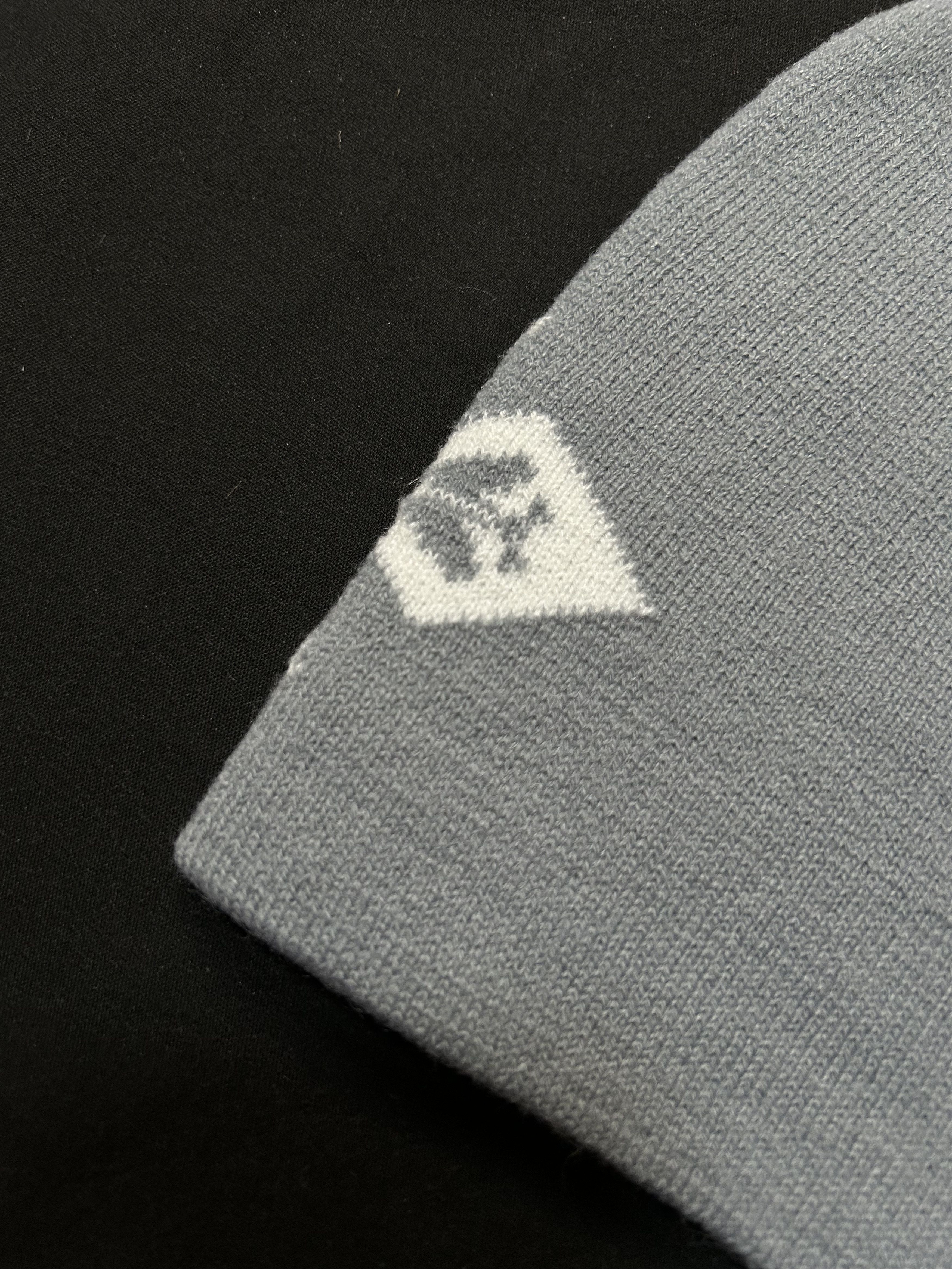 Japanese Brand Rare Double Crosses Graphic No Cuff Knit Beanie Grey Hat OS Size ONE SIZE - 5 Thumbnail