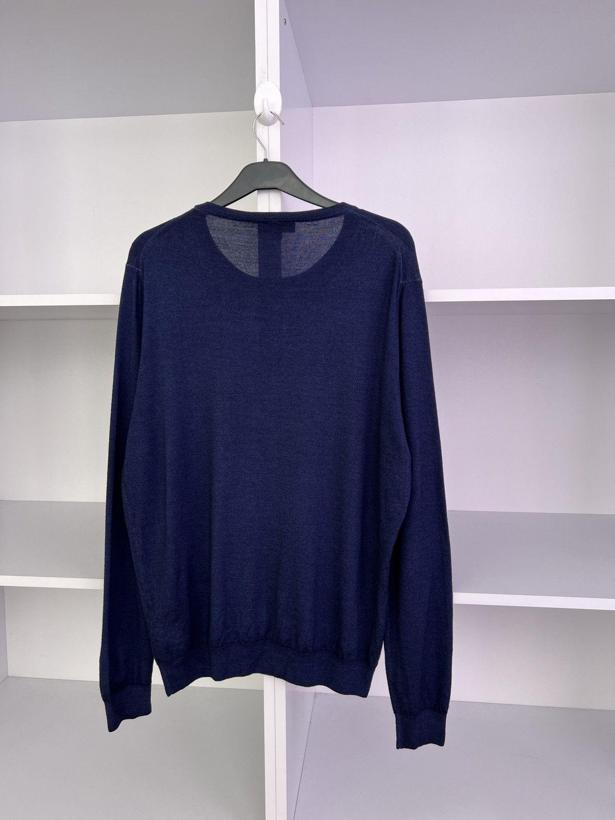 Canali × Designer × Vintage Vintage Canali Wool Navy Jumper Size US L / EU 52-54 / 3 - 18 Thumbnail