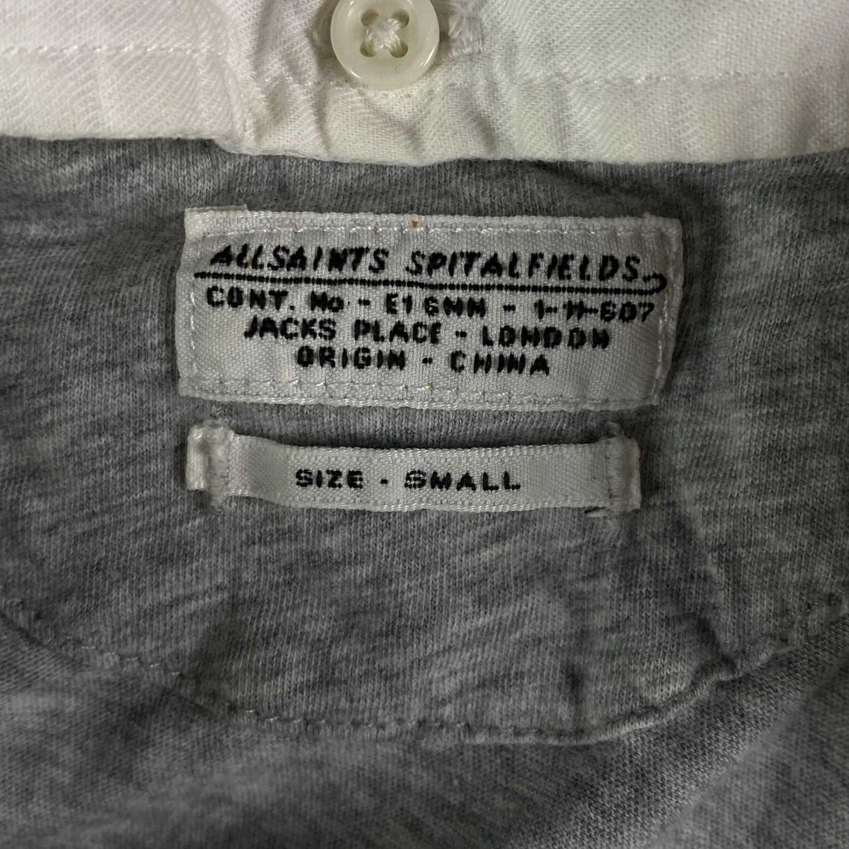 Allsaints AllSaints Polo T-Shirt Men’s Size S Gray Polo Shirt Men Regular Size S Size US S / EU 44-46 / 1 - 5 Thumbnail