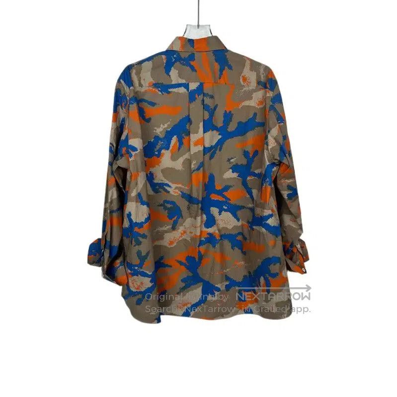 Valentino Valentino Gray Camo Cotton Womens Shirt . Size M / US 6-8 / IT 42-44 - 2 Thumbnail