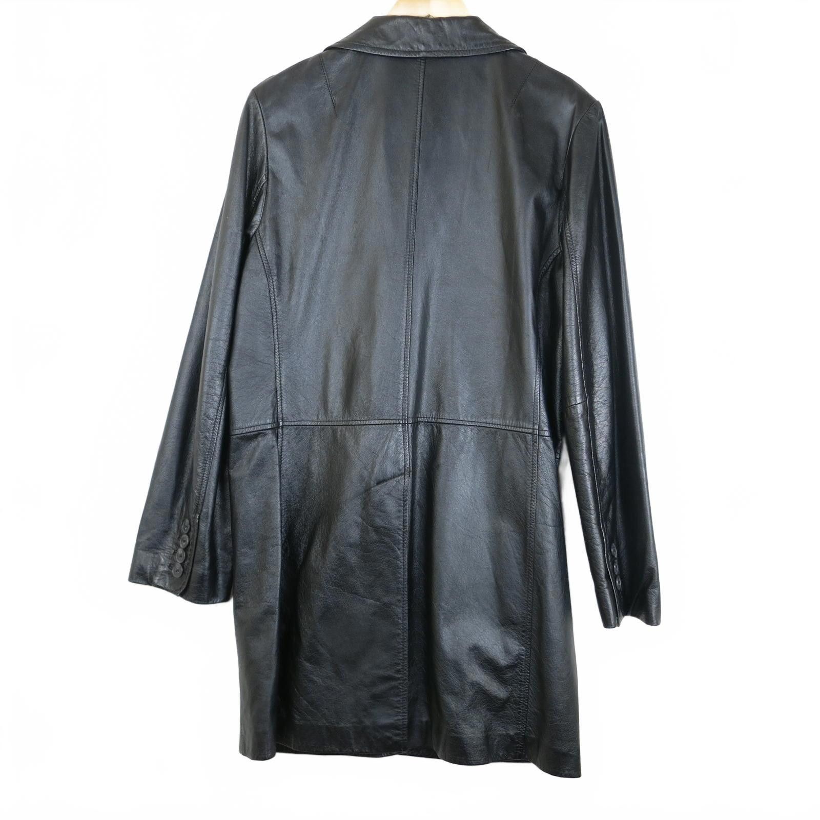 American Eagle Outfitters American Eagle Black Leather Button-Up Car Coat Women's M Size M / US 6-8 / IT 42-44 - 5 Thumbnail