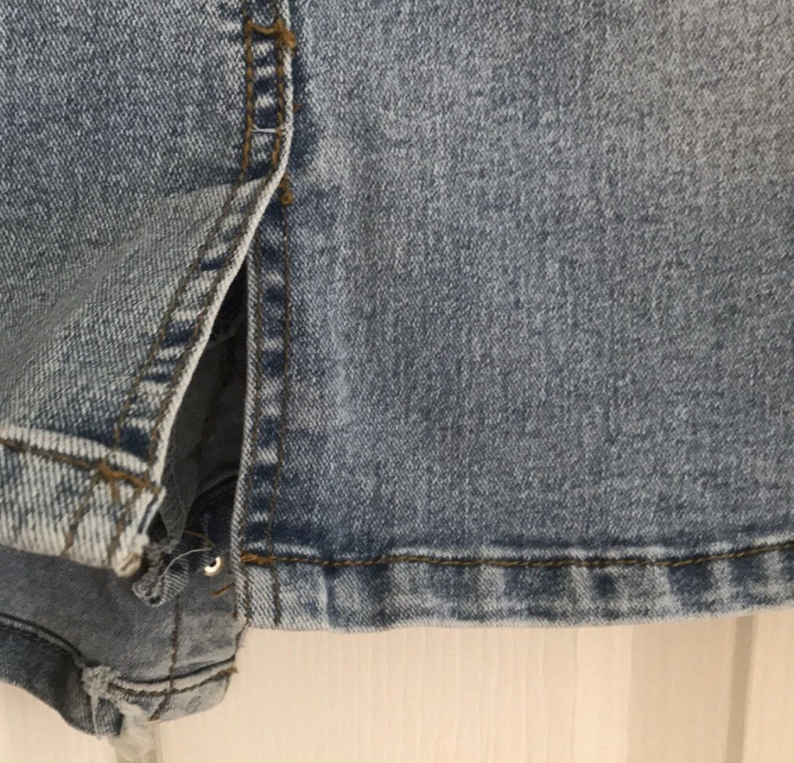 Other HIGH WAISTED BACK SLIT ASYMMETRICAL EMBELLISHED JEAN SKIRT Size 26" / US 2 / IT 38 - 8 Thumbnail