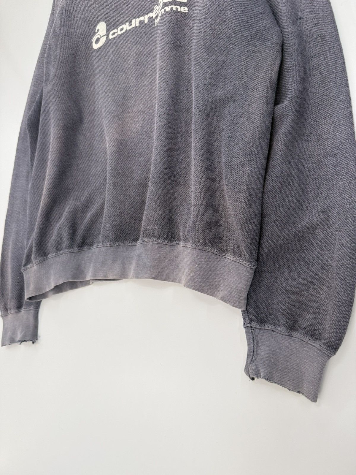 Andre Courreges 🔥 80s Courréges Homme Paris Faded Valour Distressed Sweat Size US M / EU 48-50 / 2 - 2 Thumbnail
