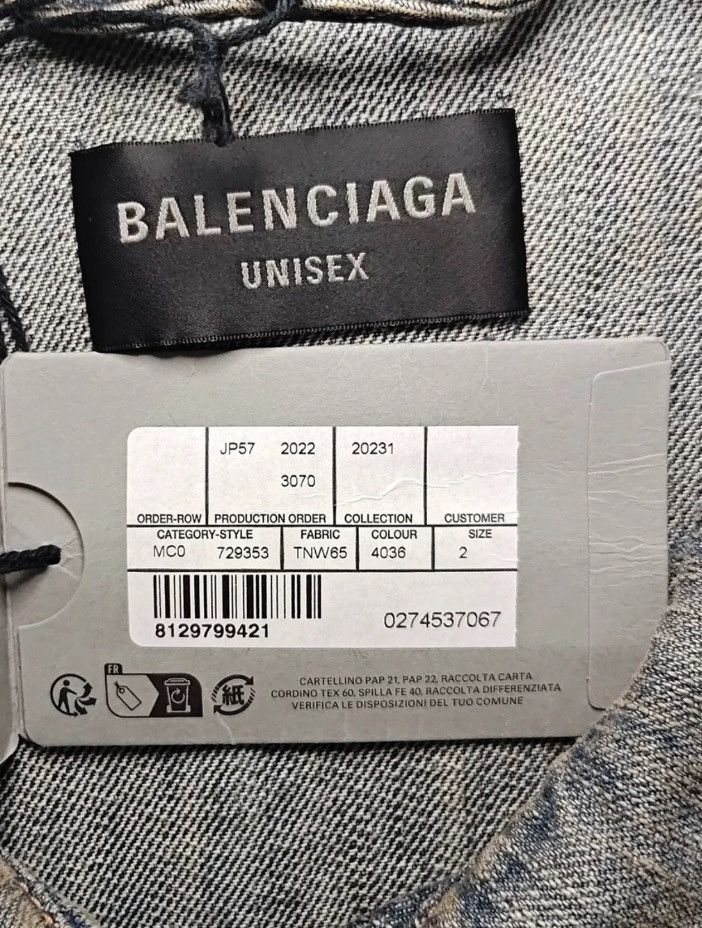 Balenciaga Balenciaga 23SS mud dyed denim jacket 2412-Nextarrow Size US M / EU 48-50 / 2 - 5 Thumbnail
