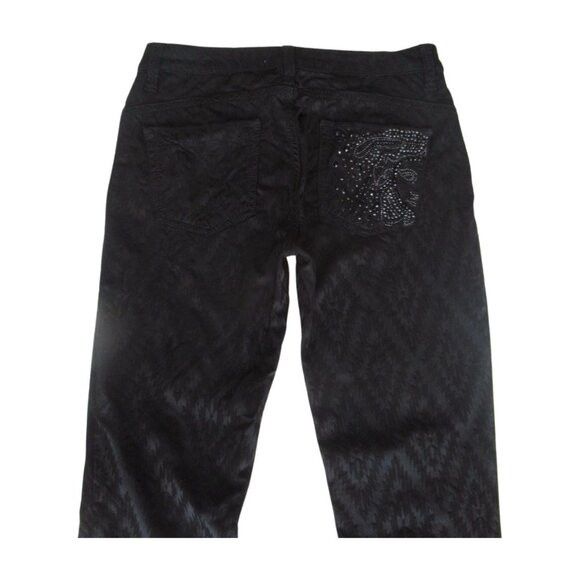 Other Versace Collection Black Jacquard Skinny Medusa Pants Size 27" / US 4 / IT 40 - 4 Thumbnail