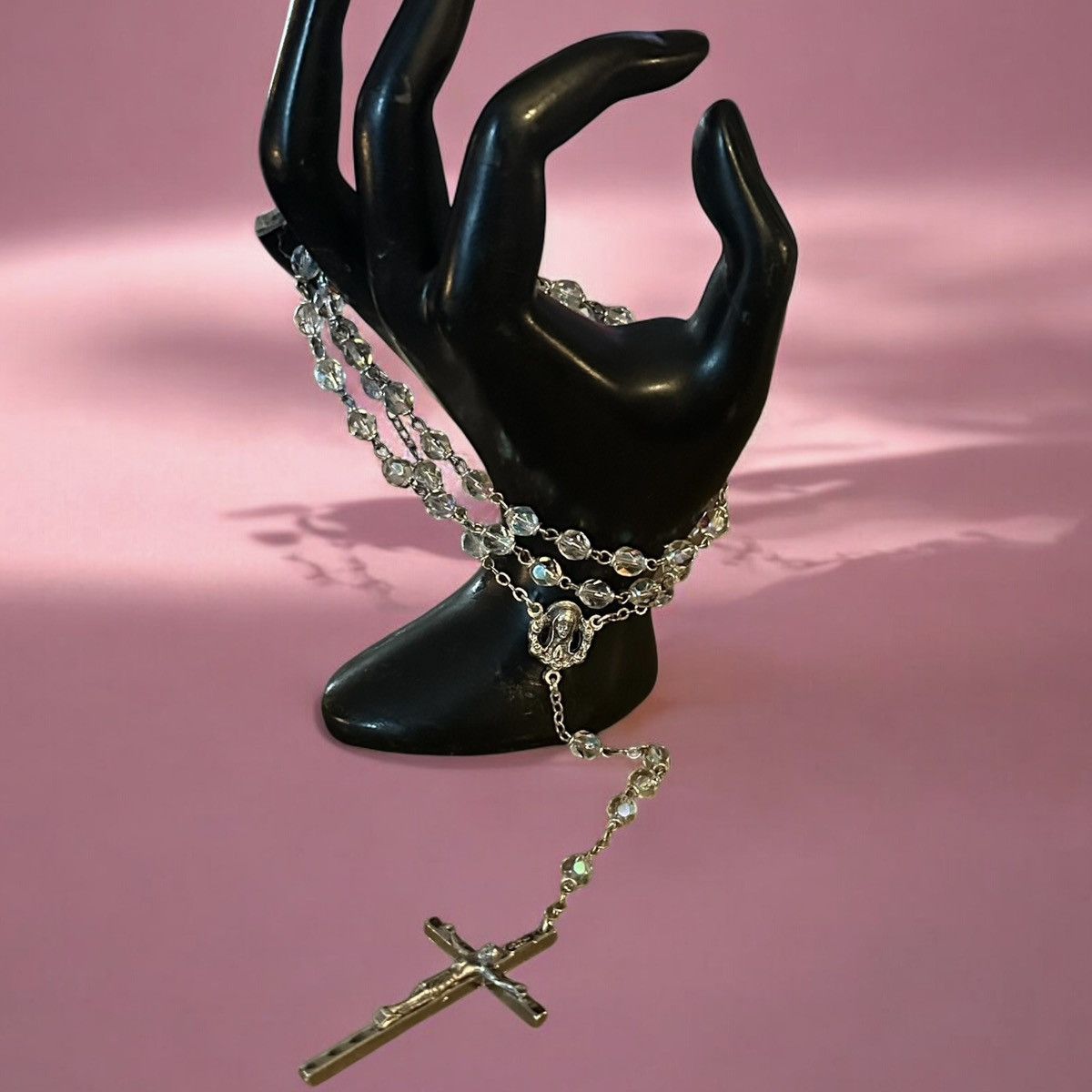 Vintage Vintage Aurora Borealis Crystal rosary beads Size ONE SIZE - 1 Thumbnail
