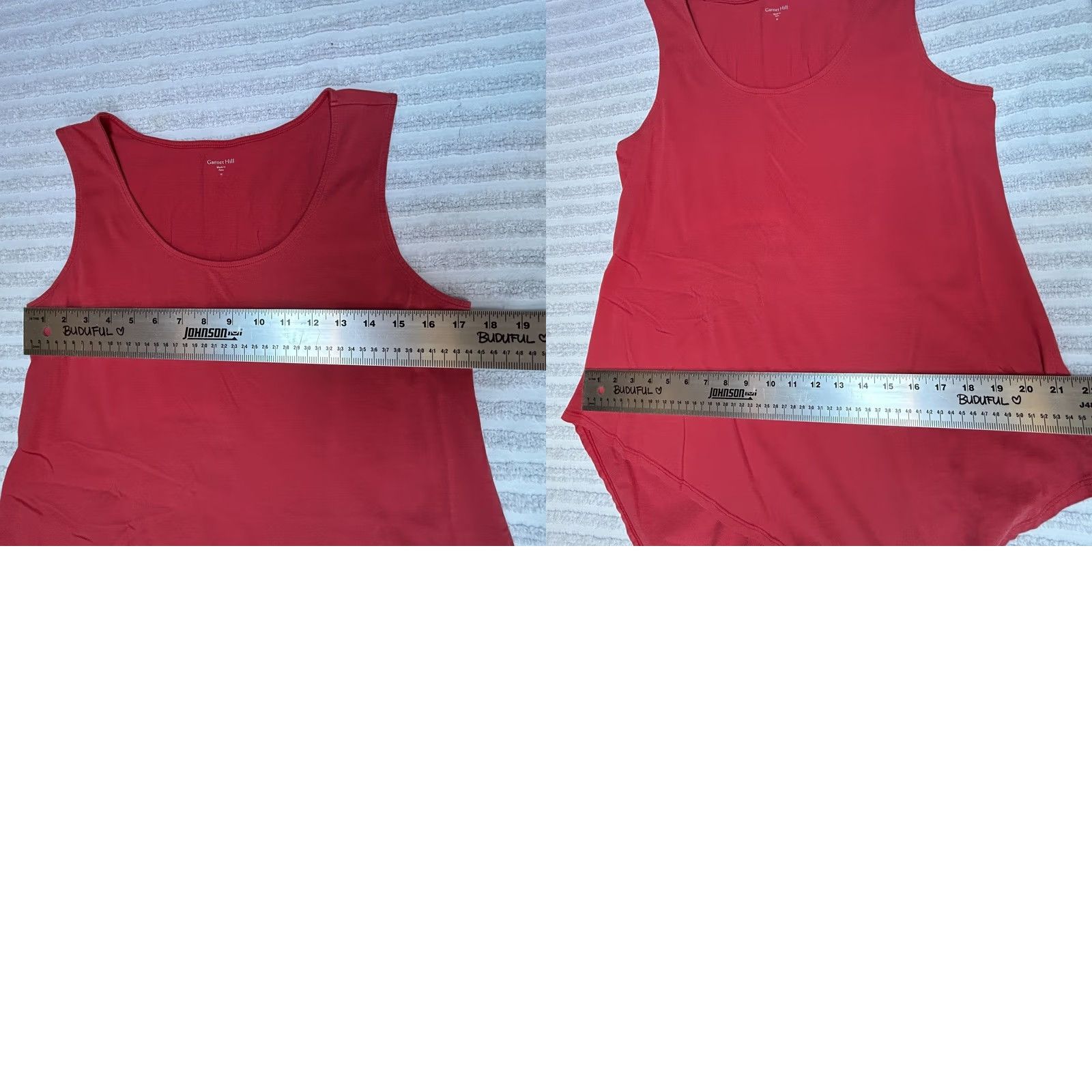 Vintage Garnet Hill Scoop Neck Pima Cotton Asymmetrical Tank Top Red Size Medium Size M / US 6-8 / IT 42-44 - 8 Thumbnail