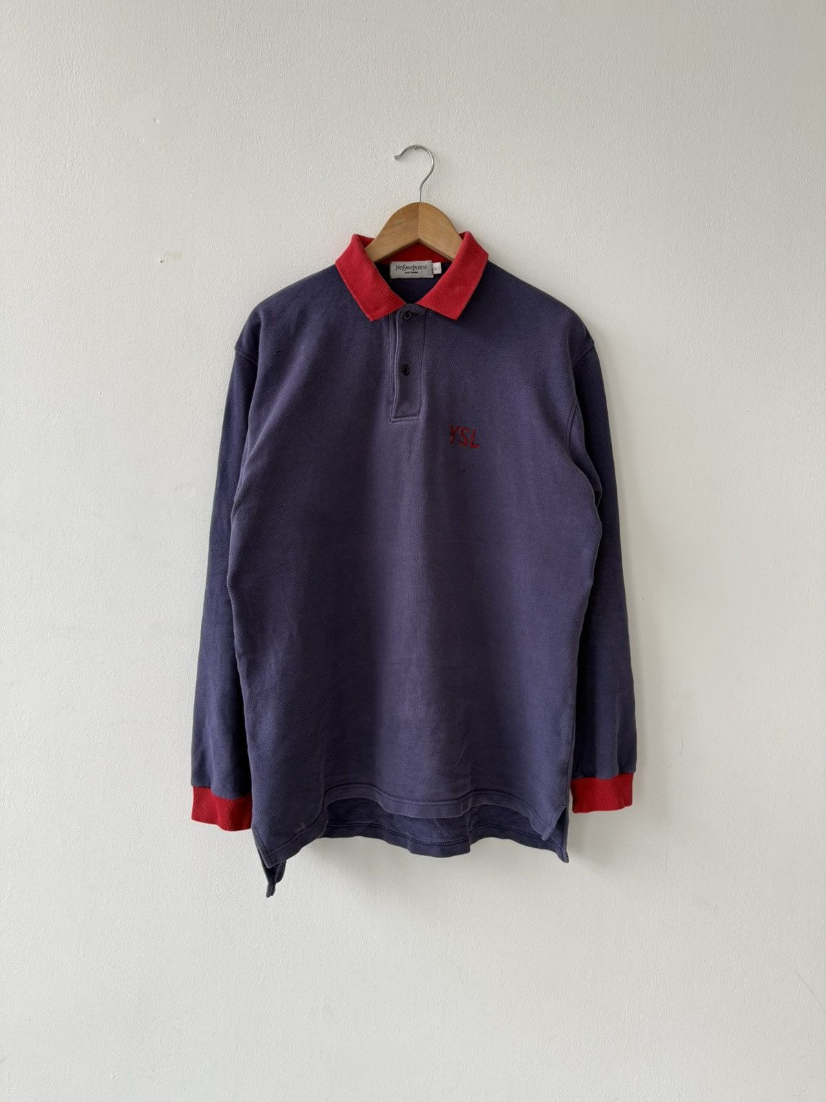 YSL Yves Saint Laurent Vintage Distressed Long Sleeve