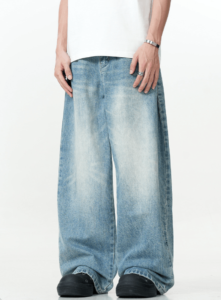 Japanese Brand × Jean American retro washed all-match loose casual jeans for men Size US 32 / EU 48 - 5 Thumbnail