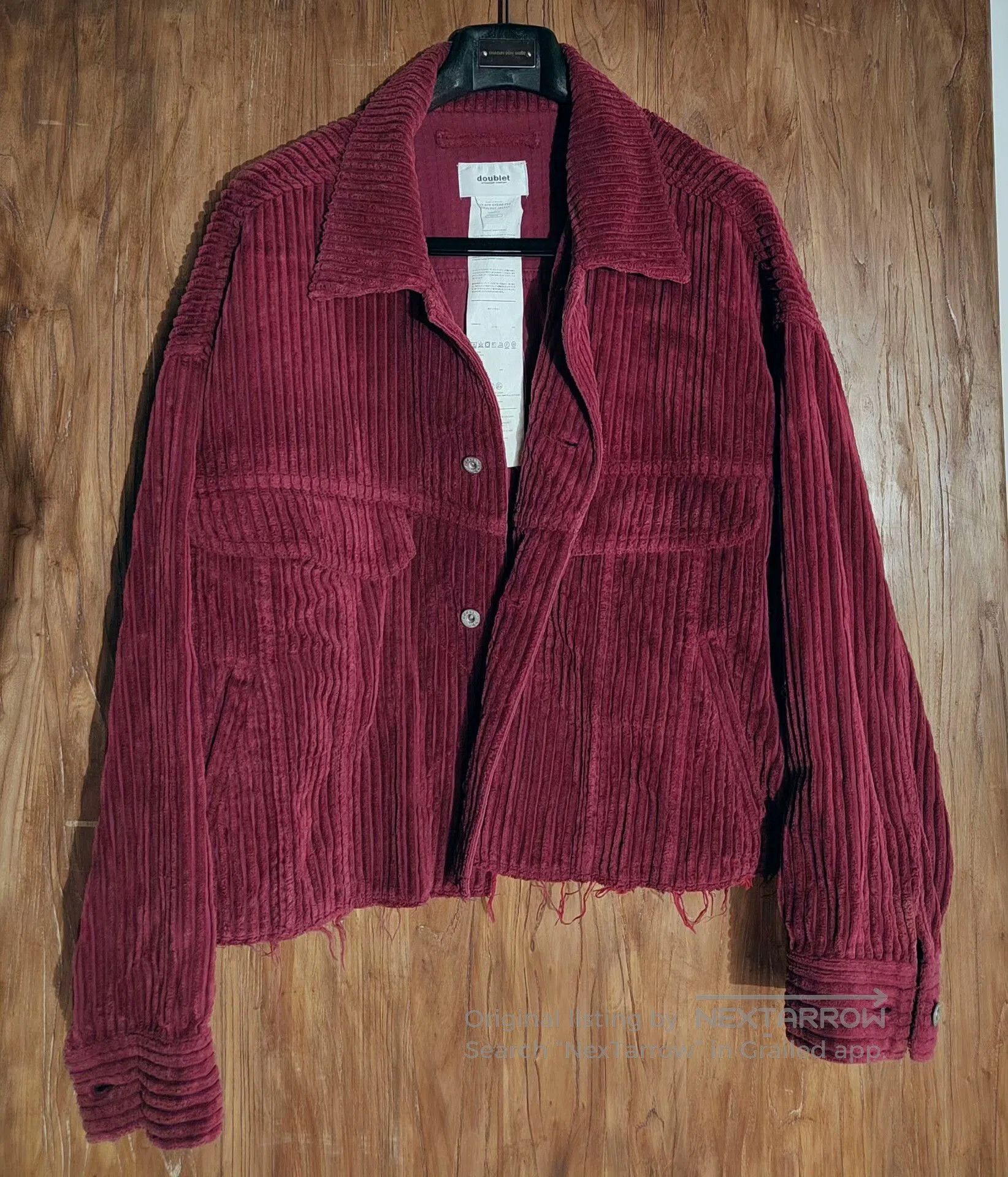 Doublet Doublet Corduroy Jacket in Burgundy. Size US M / EU 48-50 / 2 - 2 Thumbnail