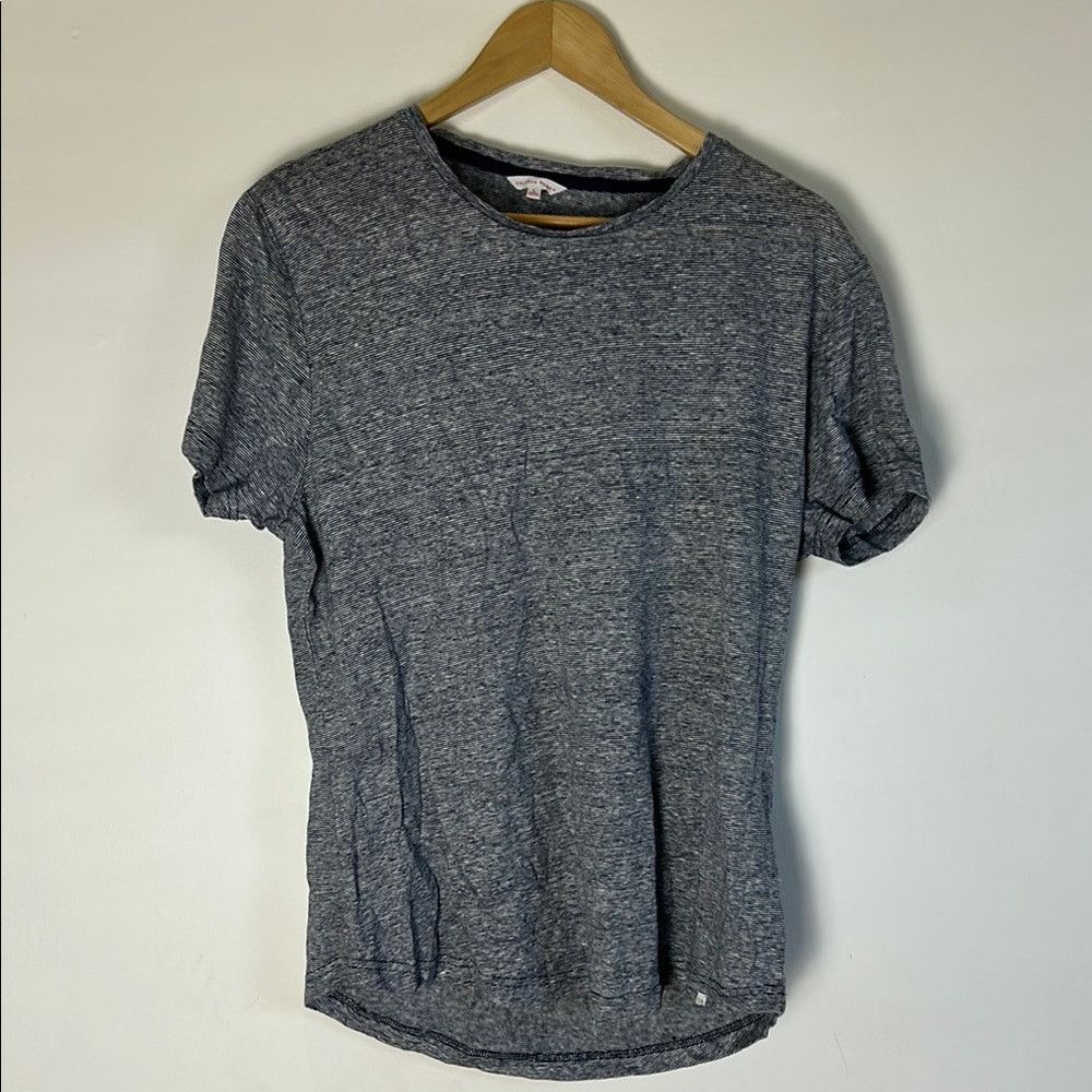 Orlebar Brown Orlebar Brown Striped Blue Linen T-Shirt Size US L / EU 52-54 / 3 - 1 Thumbnail