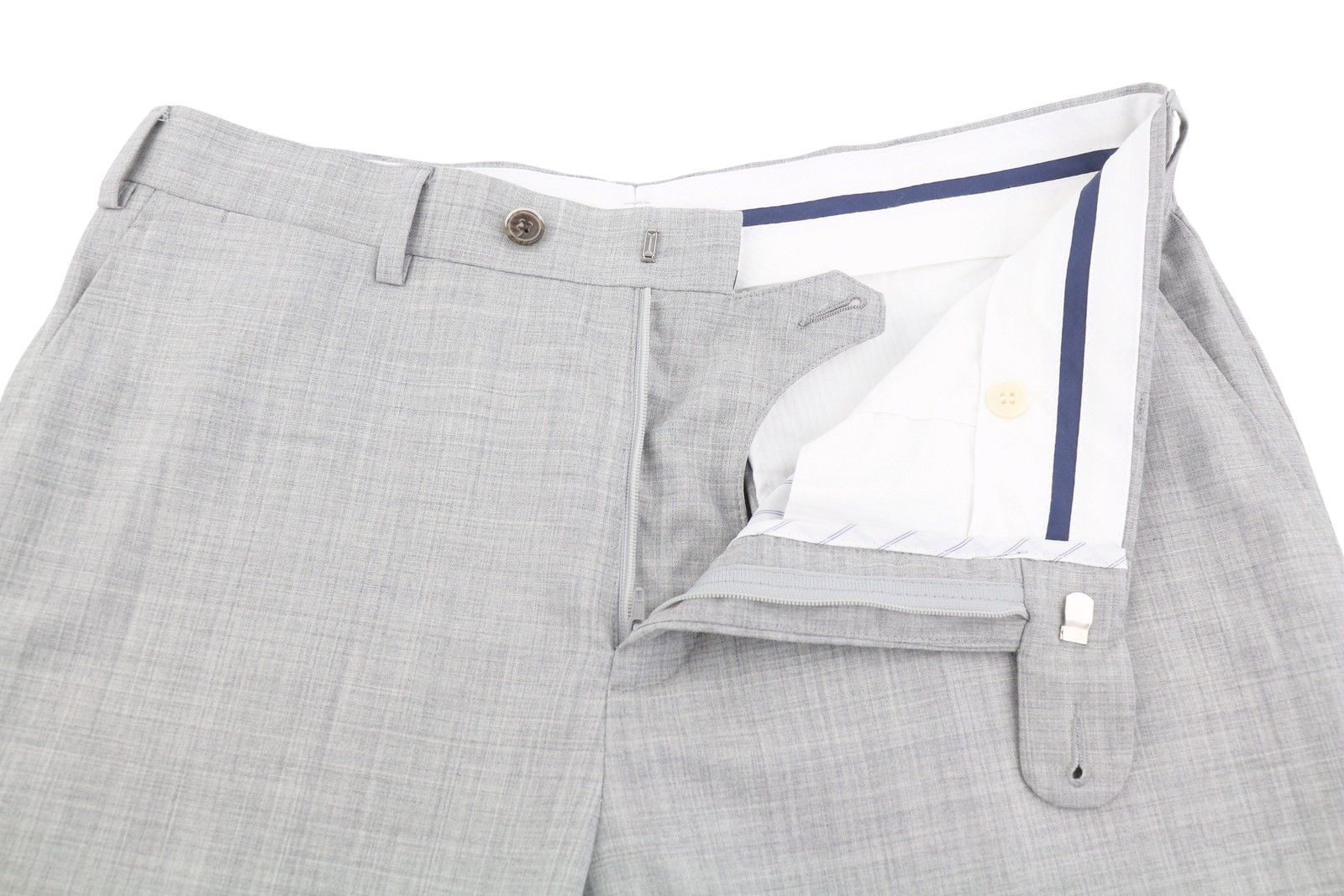 Suitsupply TURN-UP UK34 Grey Wool S120 Trousers 86853 Size 34R - 4 Thumbnail