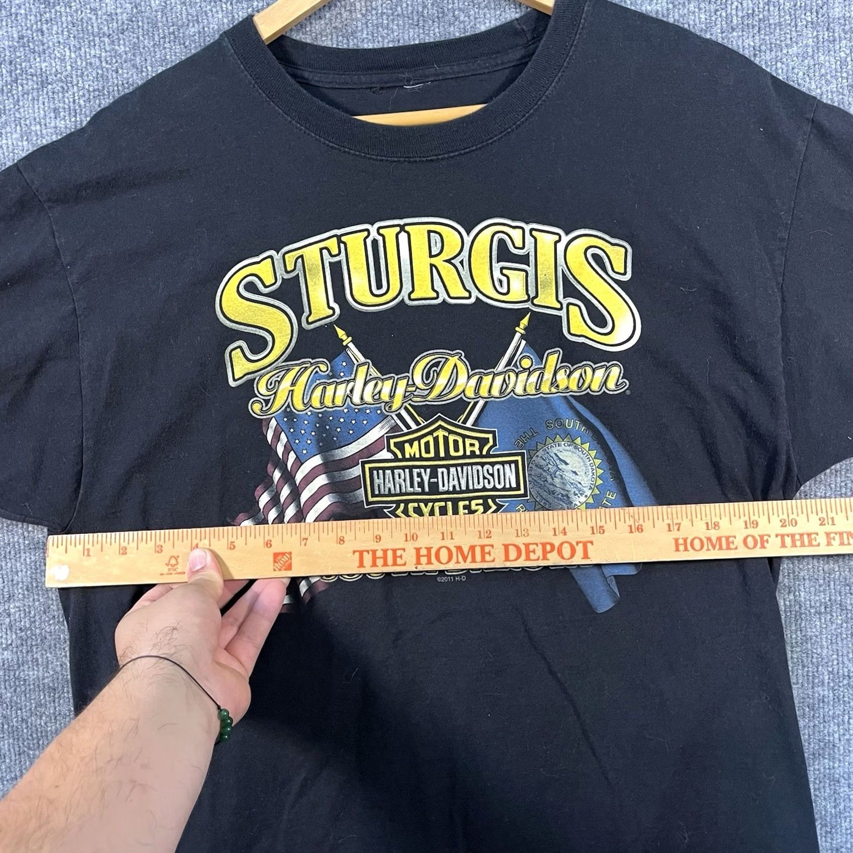 Harley Davidson VINTAGE Harley-Davidson T-Shirt Large Black 2000s Sturgis Motorcycle Graphic Print Hemes Beefy-T Men Short Sleeve Crew Neck Size US L / EU 52-54 / 3 - 6 Thumbnail