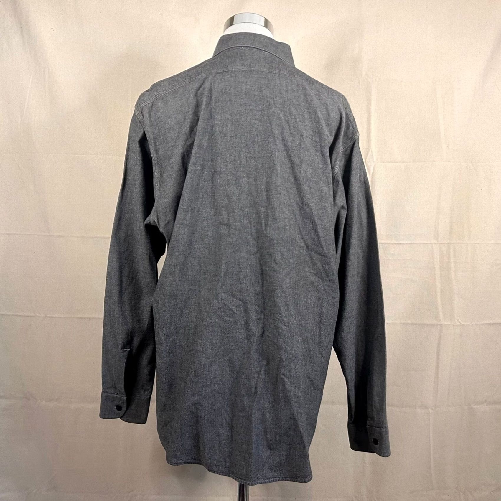 Ralph Lauren Ralph Lauren Polo Jeans Co Shirt XL Gray Chambray Solid Workwear Button Front Size US XL / EU 56 / 4 - 5 Thumbnail
