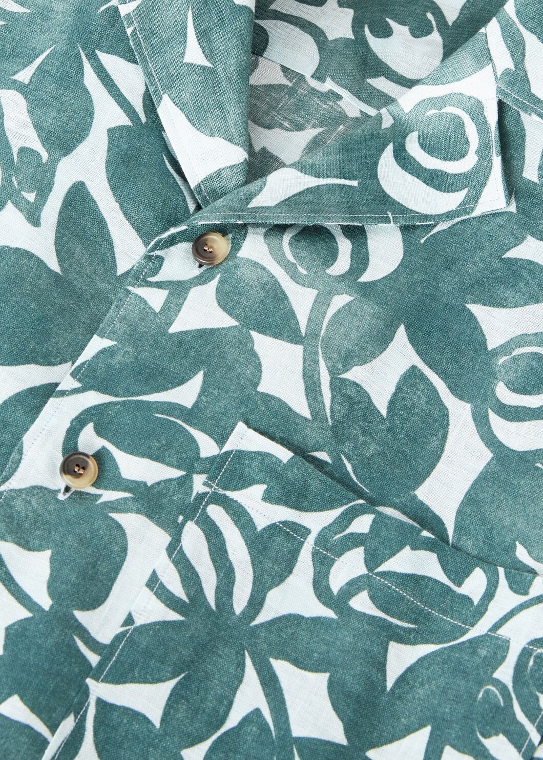 Loro Piana o1w1db10725 FAO7688 Federico Linen Shirt in Green/White Size US L / EU 52-54 / 3 - 7 Thumbnail