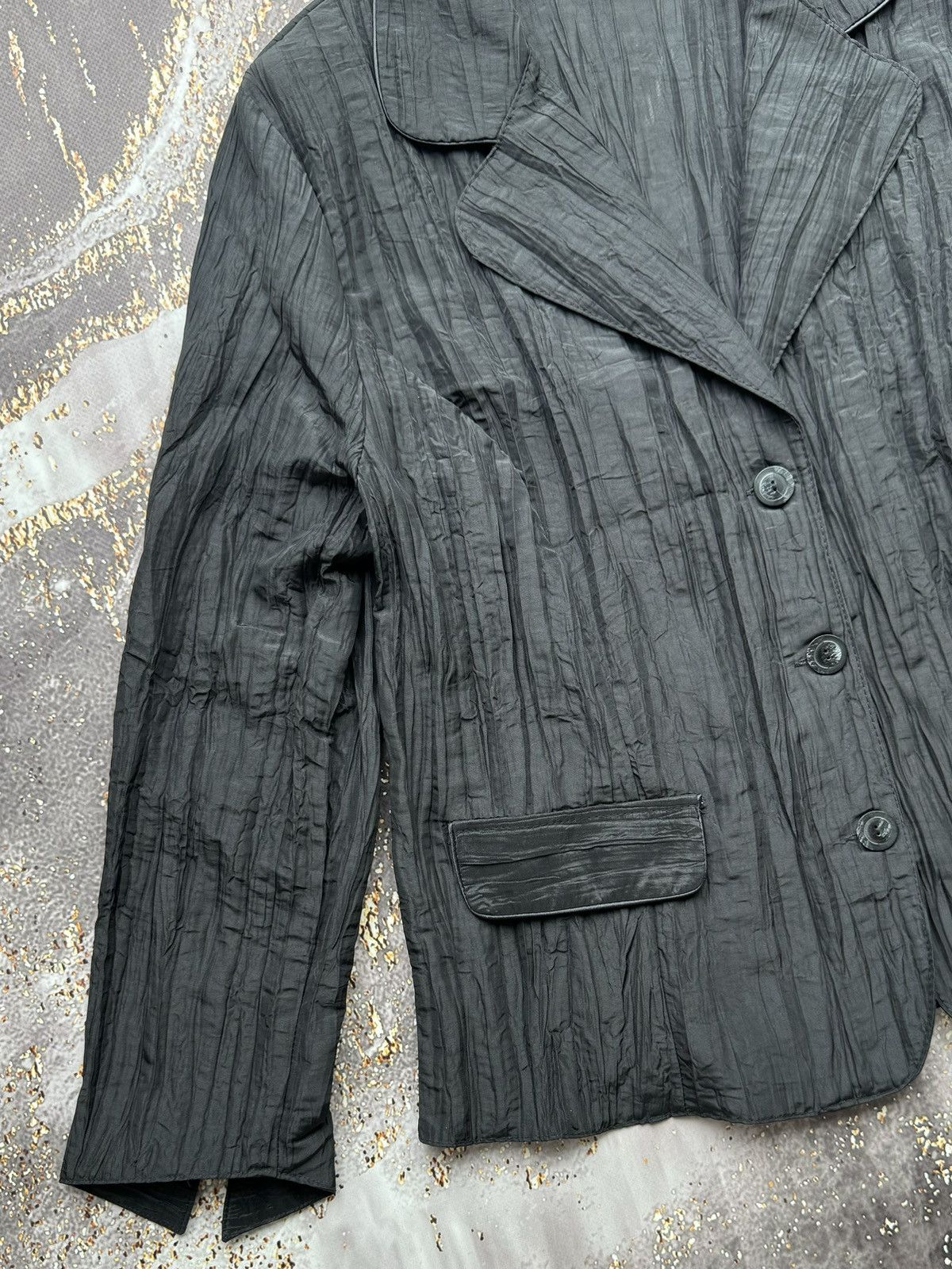Japanese Brand Vintage Plisse Blazer Size M / US 6-8 / IT 42-44 - 2 Thumbnail