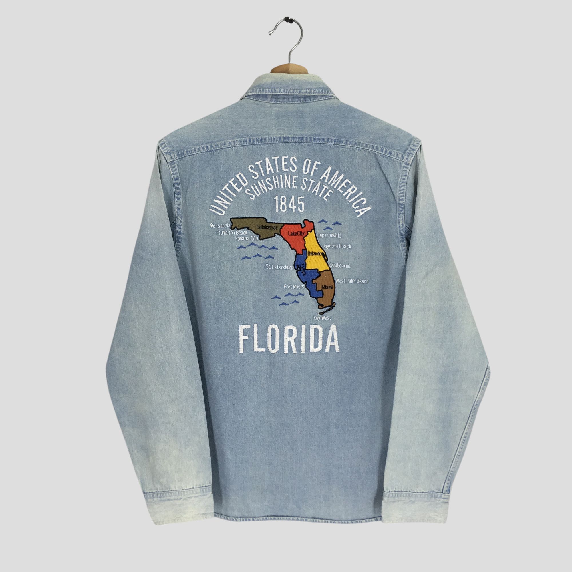 Japanese Brand Vintage Houston Union Made Stone Wash Japan Denim Shirt Size US M / EU 48-50 / 2 - 1 Thumbnail