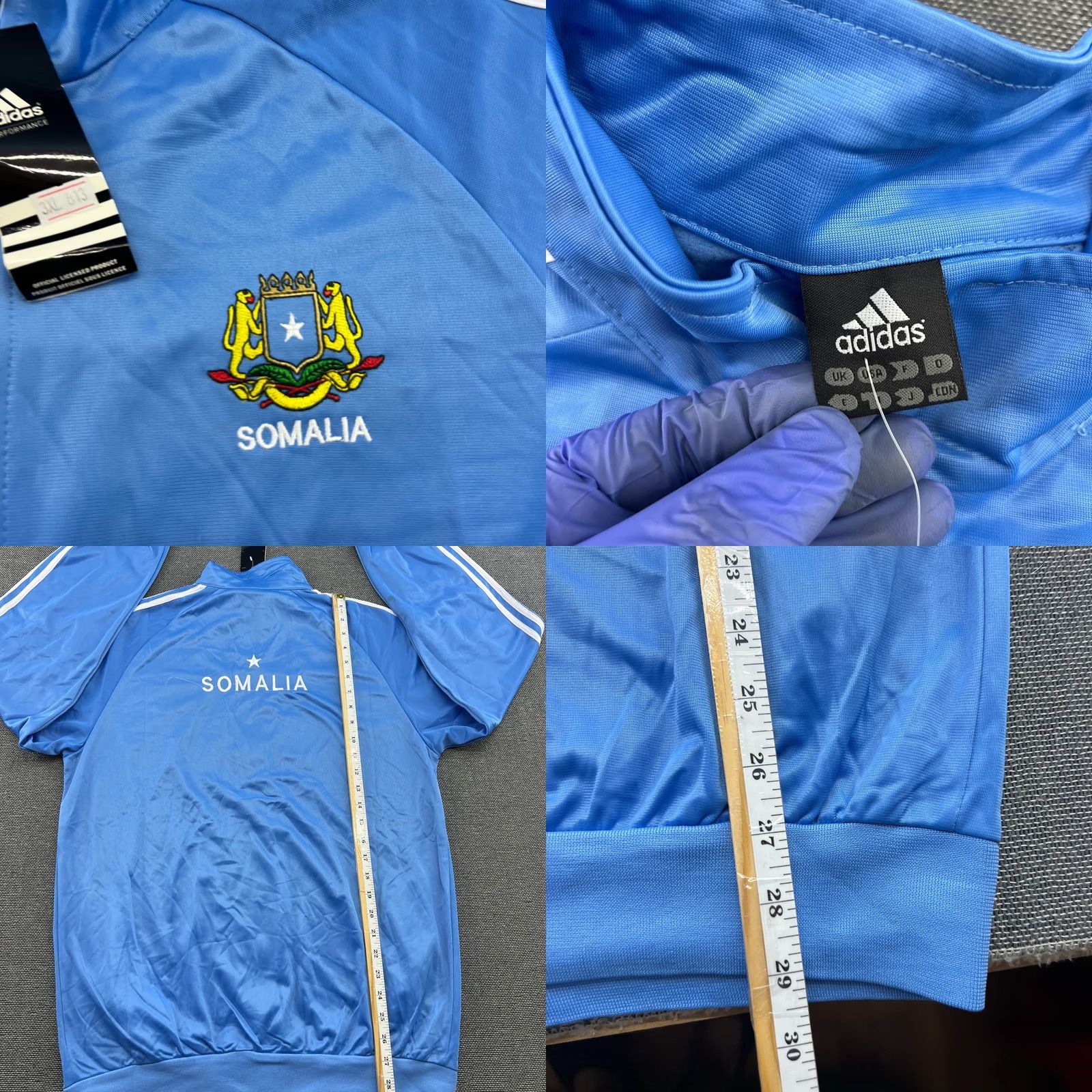 Adidas Adidas Somalia Jacket Mens Large Football Full Zip Track Blue Soccer Size US L / EU 52-54 / 3 - 8 Thumbnail