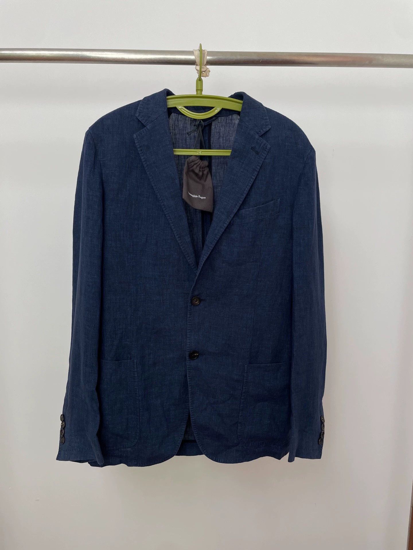 Ermenegildo Zegna Ermenegildo Zegna Premium Suit Jacket Blue Textured 48 Size 48R - 1 Thumbnail